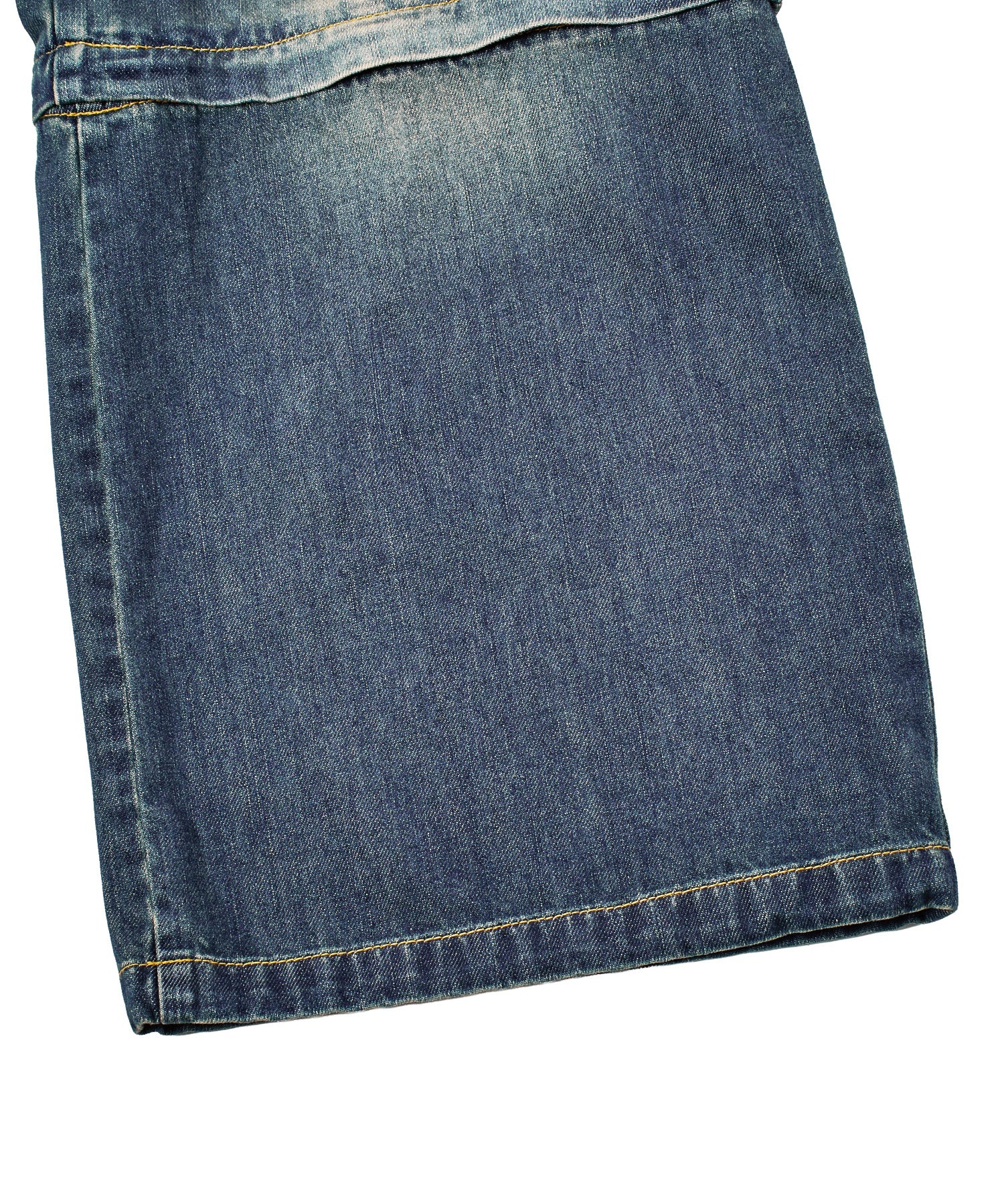 FADED 2WAY WIDE LEG DENIM CARGO PANTS