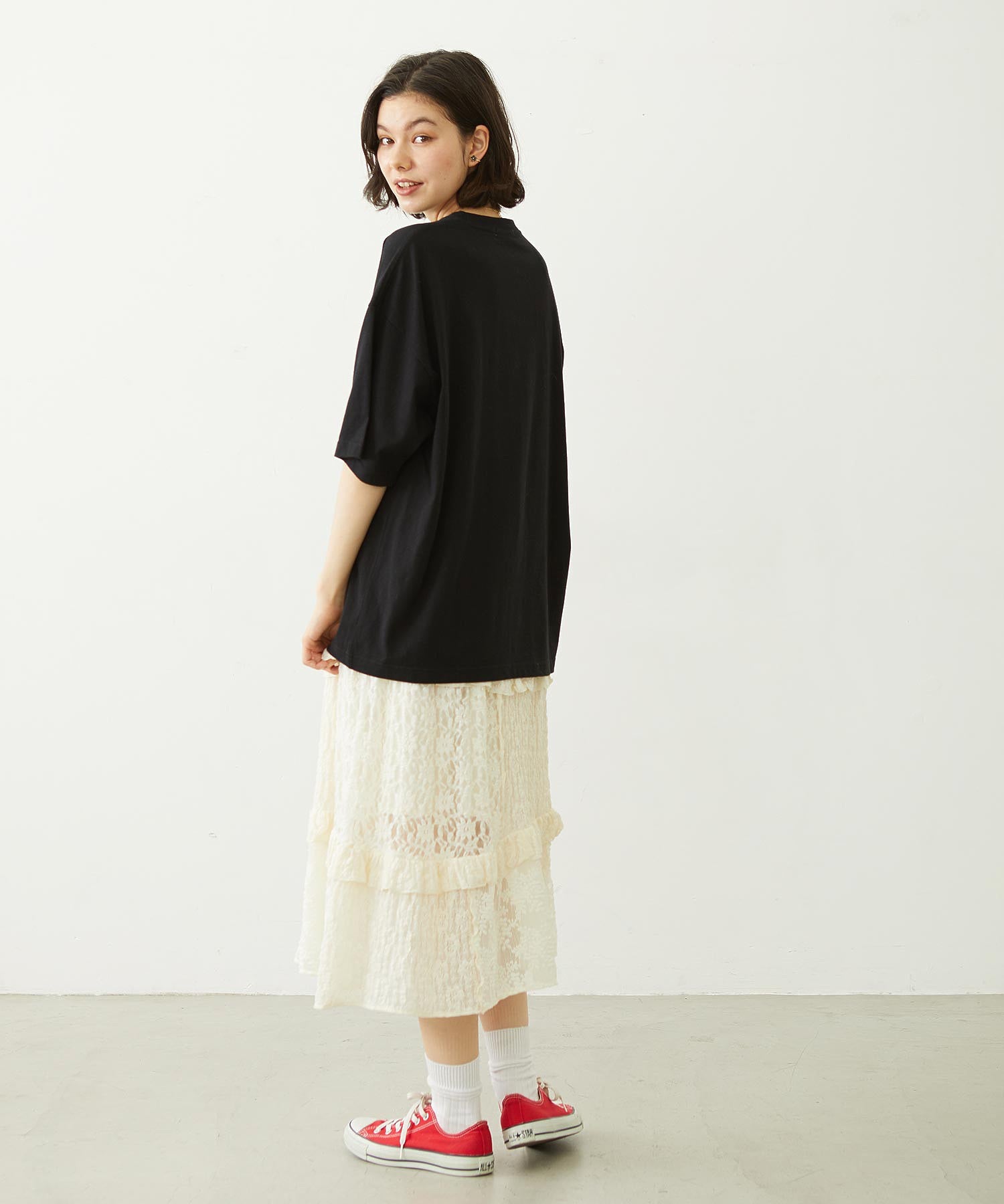 LACE FRILL DIRNDL SKIRT