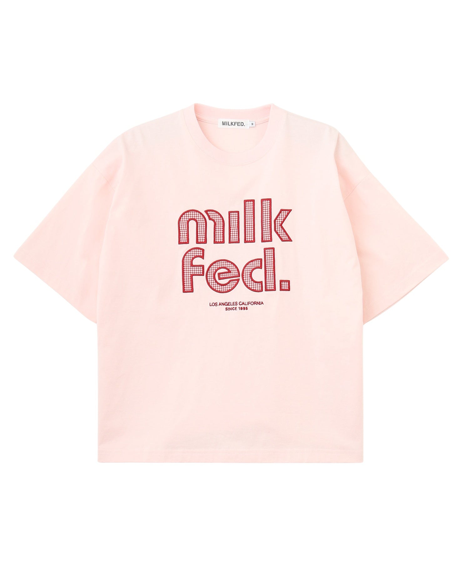 CUT OUT LOGO GINGHAM WIDE S/S TEE