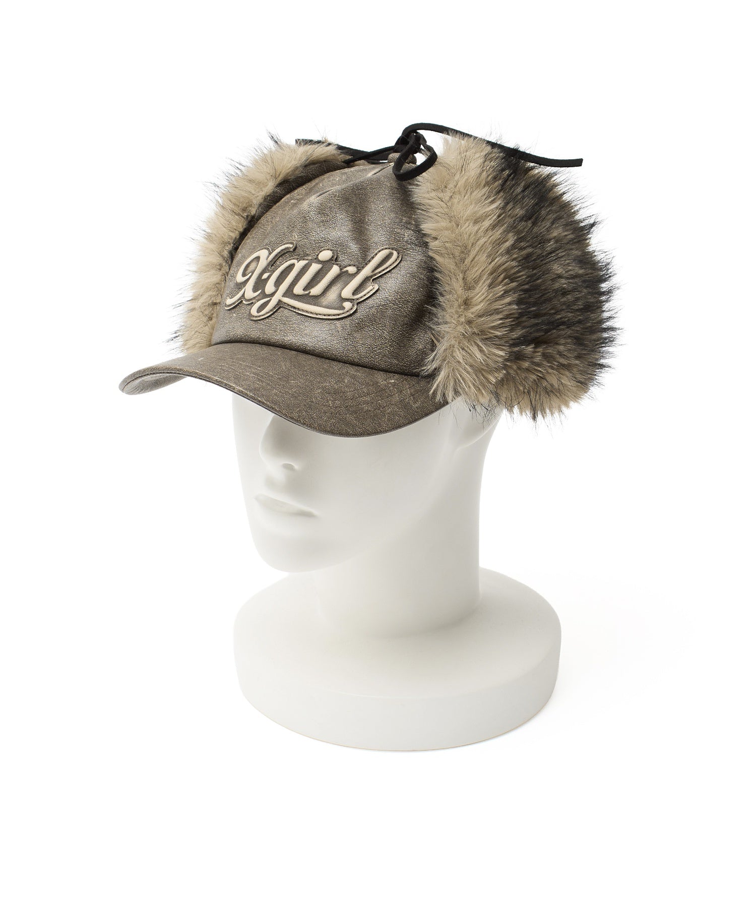 EMBOSSED LOGO PATCH EARFLAP CAP