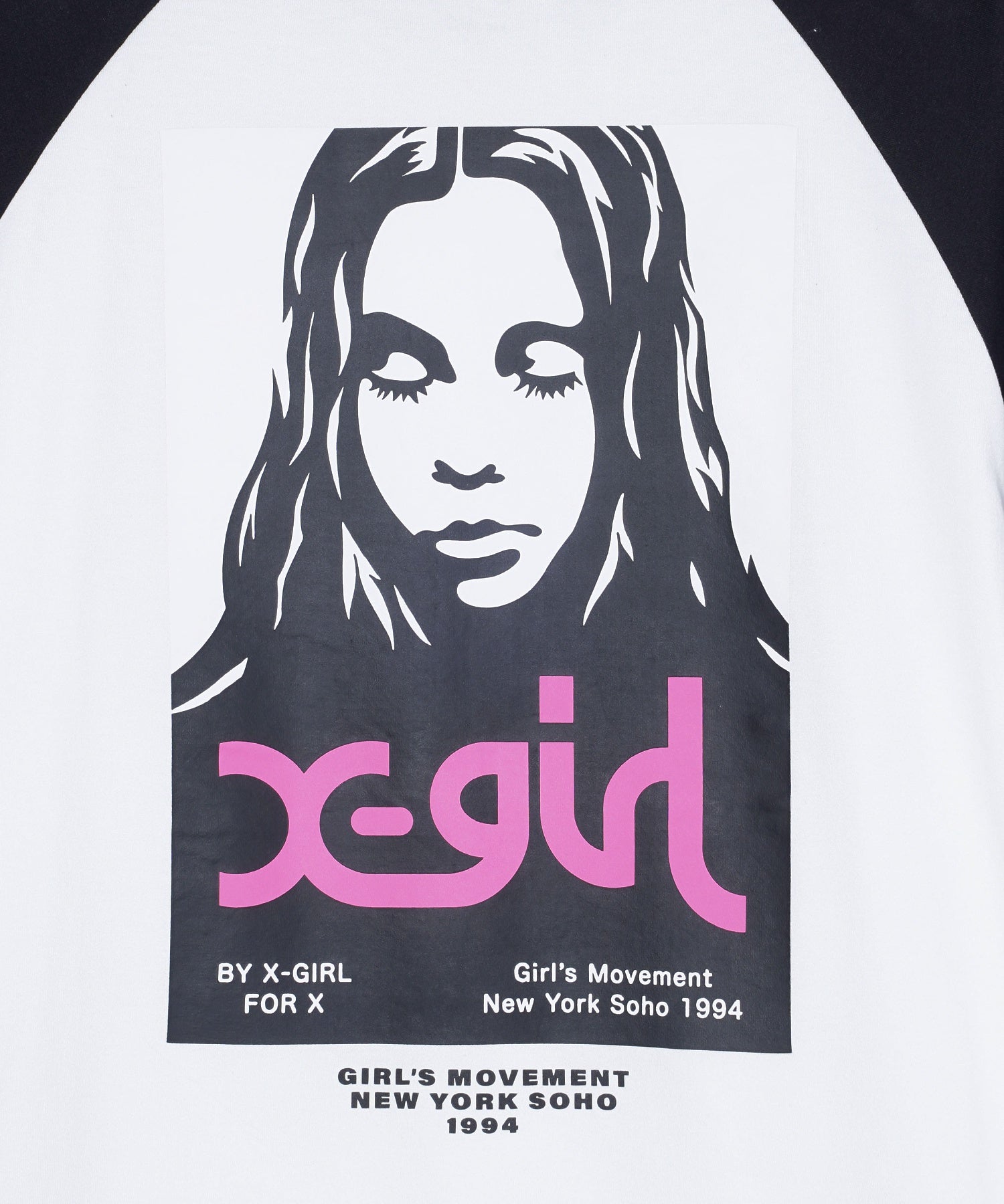 X-girl FACE POSTER B/B BIG TEE