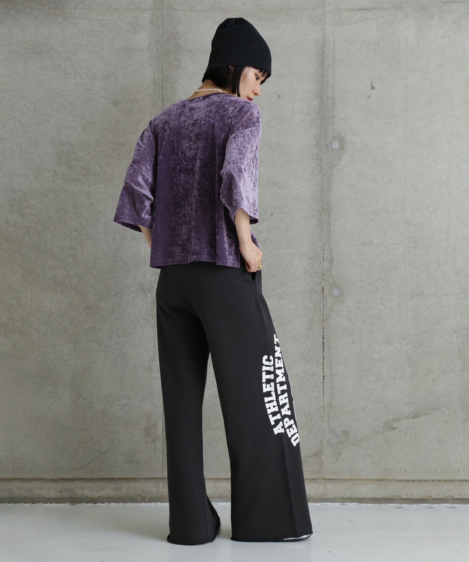 CHIGNON/ベロアメッシュTシャツ