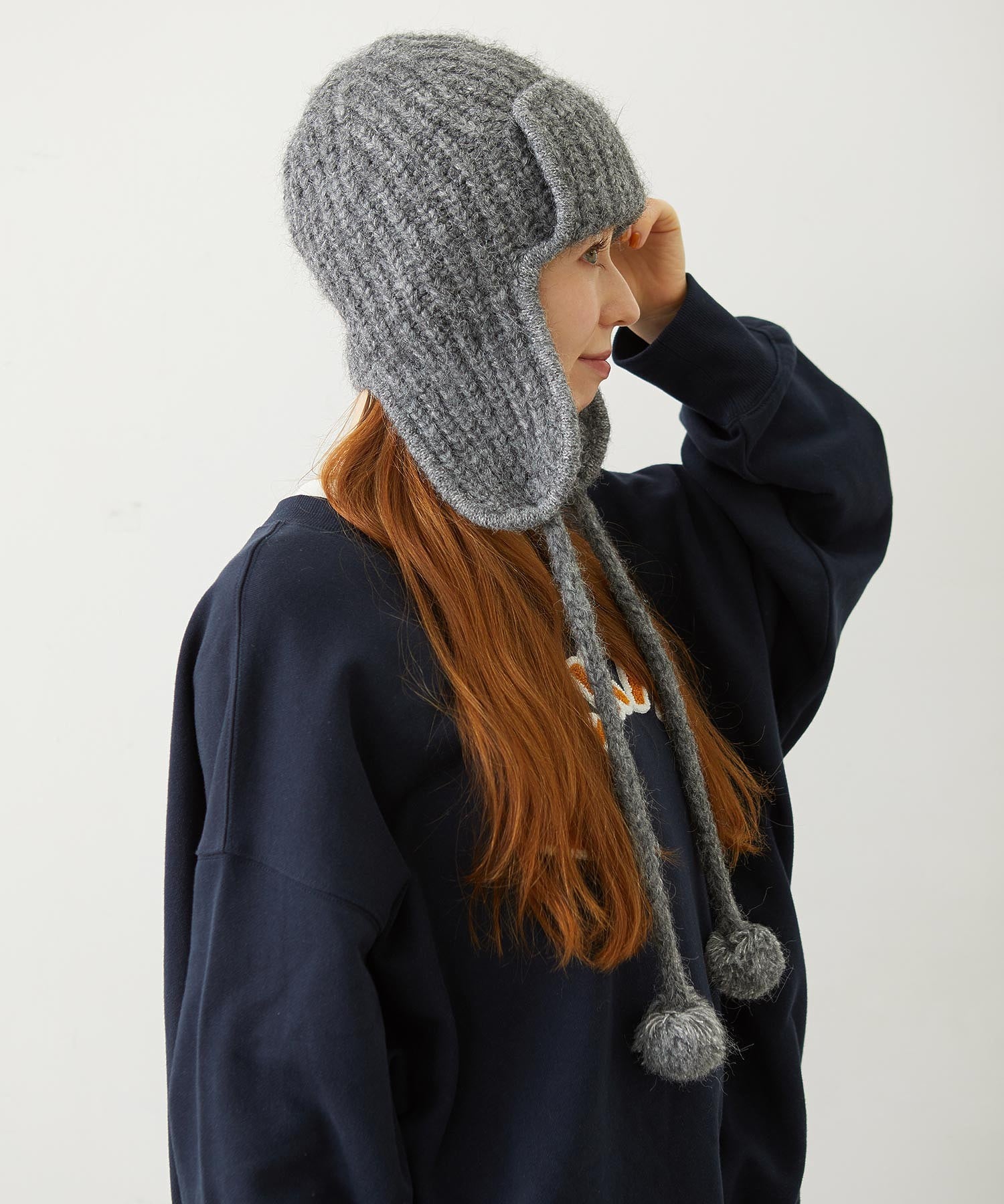EAR FLAP KNIT CAP