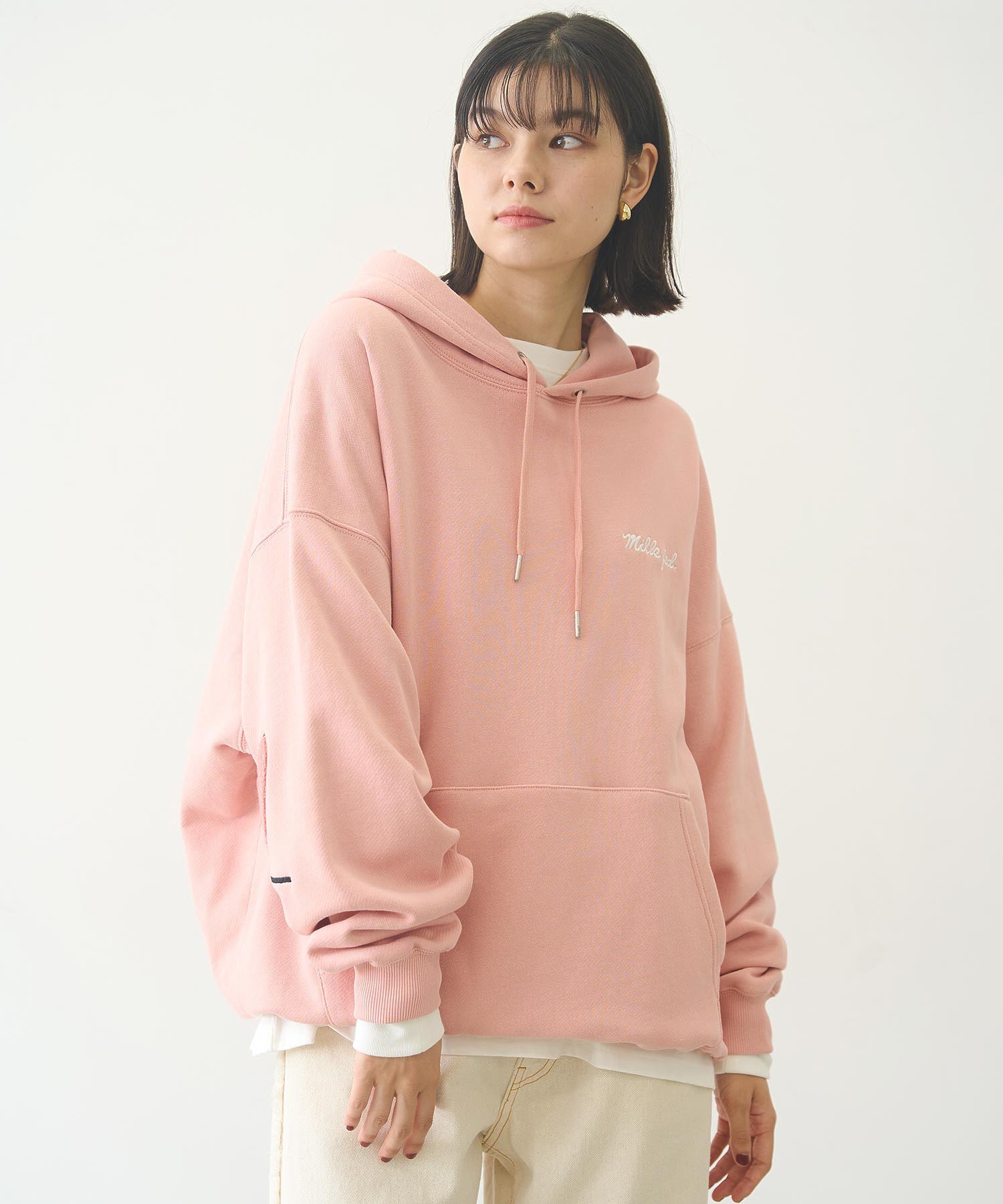 LOVE HEART ELBOW SWEAT HOODIE