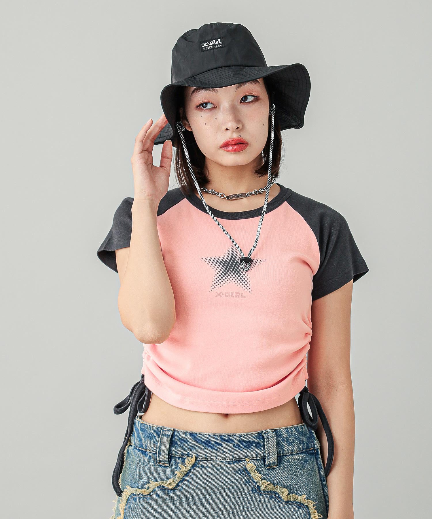 DOTTED STAR S/S RAGRAN BABY TOP