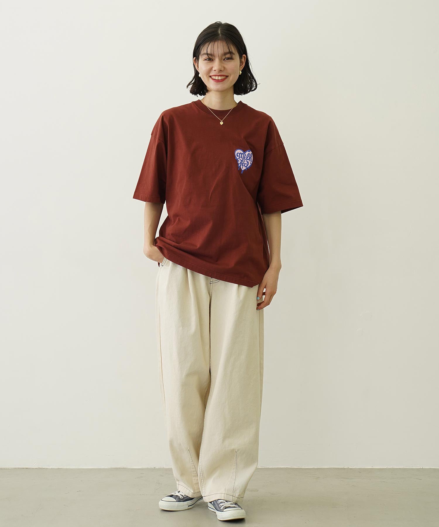 MELTY HEART FOAM PRINT WIDE S/S TEE
