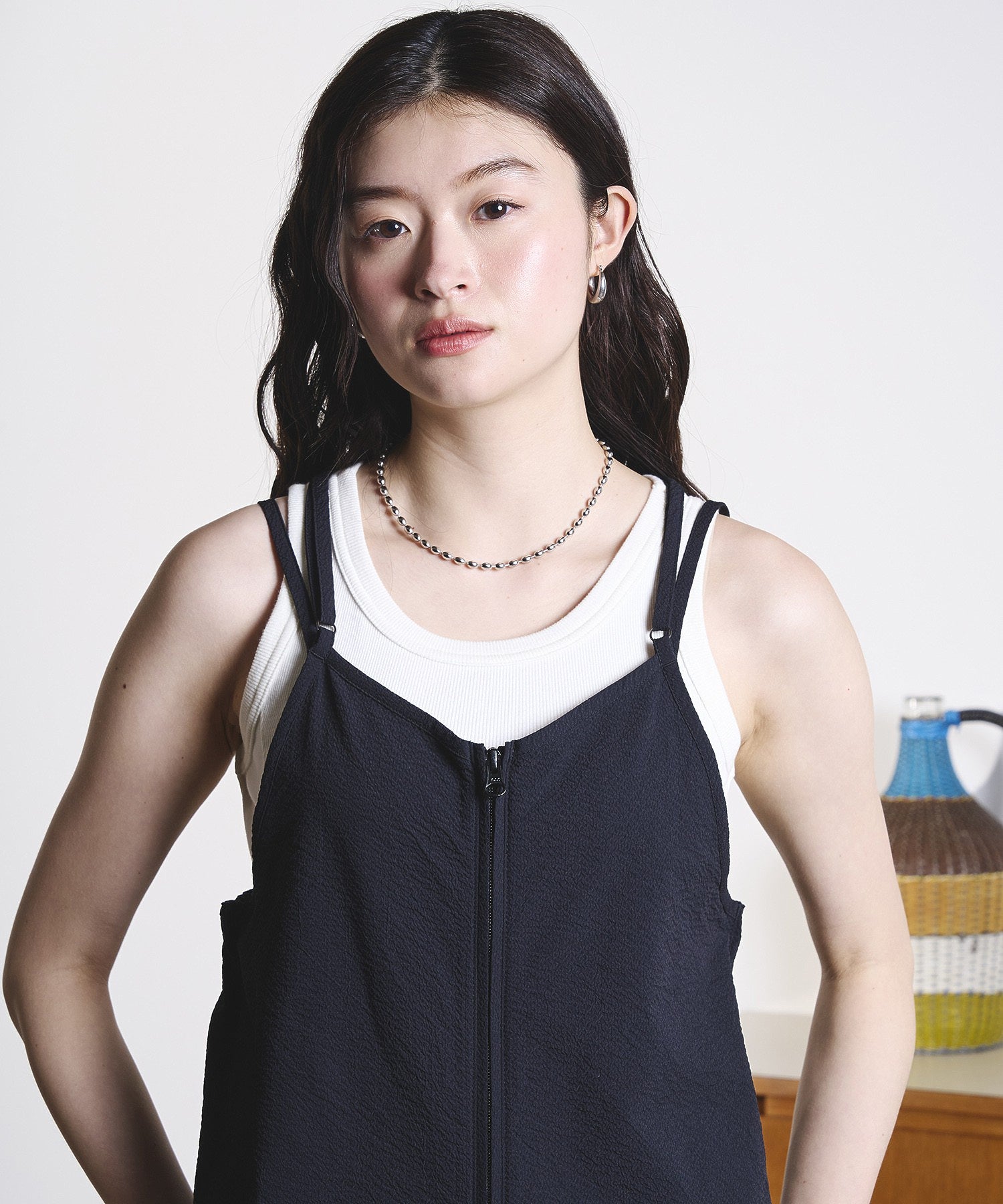 GENE HEAVENS x THOUSAND MILE/NARROW BACK STRAP DRESS