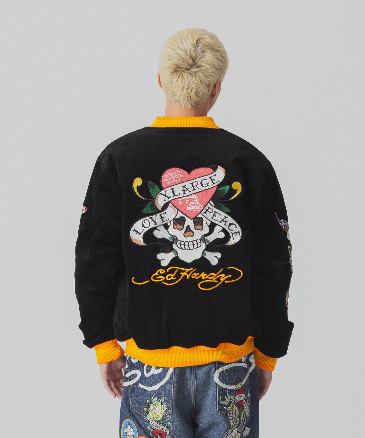 XLARGE×ED HARDY REVERSIBLE SOUVENIR JACKET