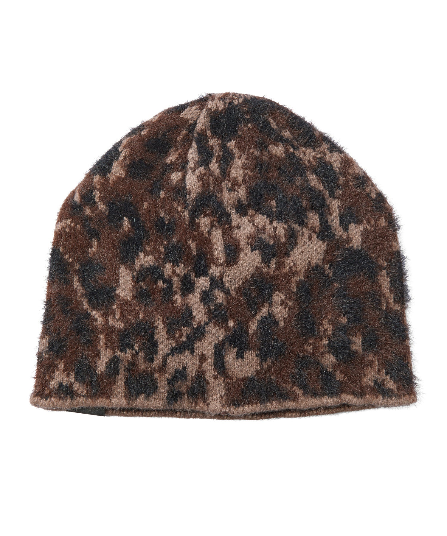 LEOPARD SHAGGY JACQUARD BEANIE