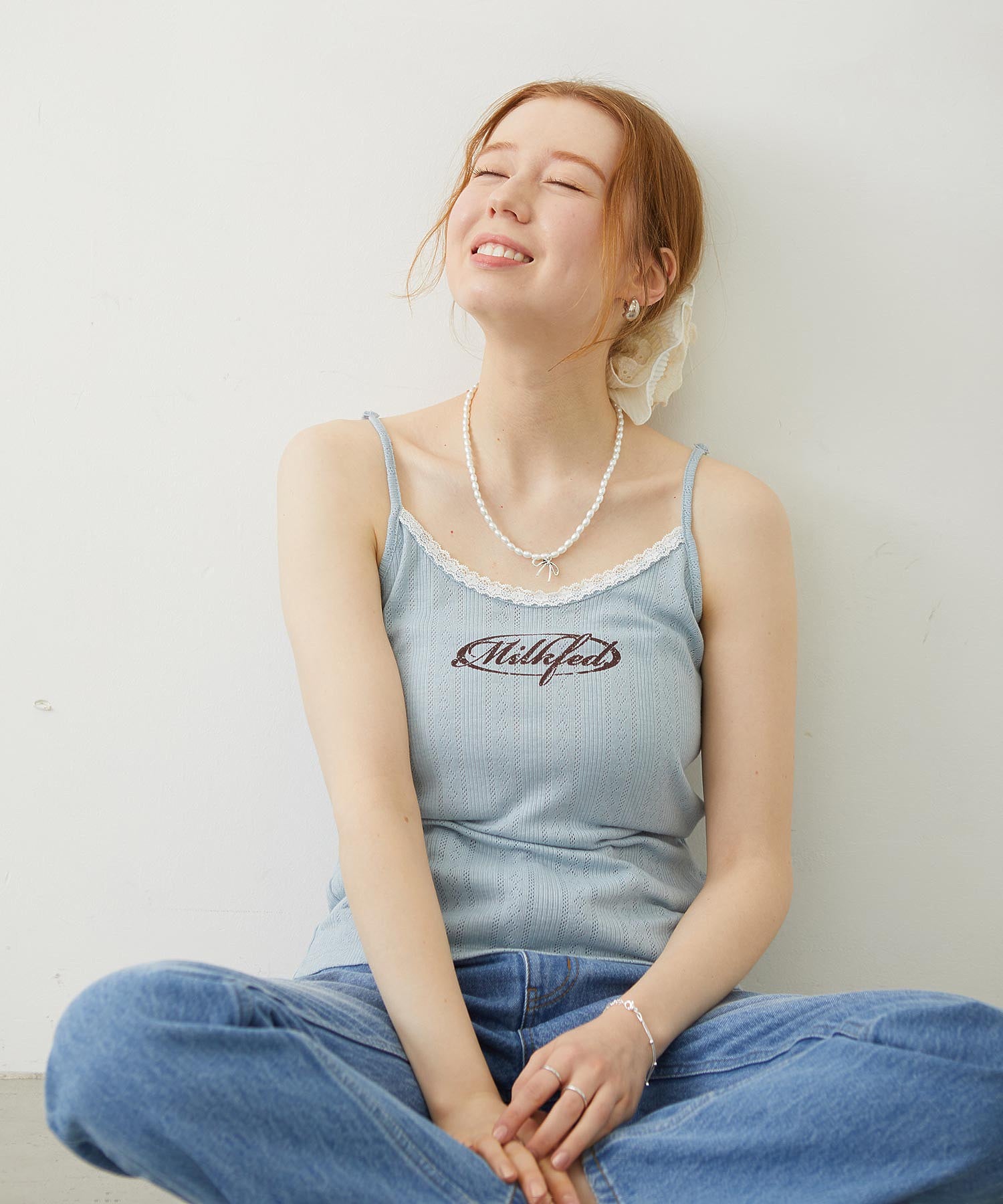 OVAL LOGO LACE CAMISOLE