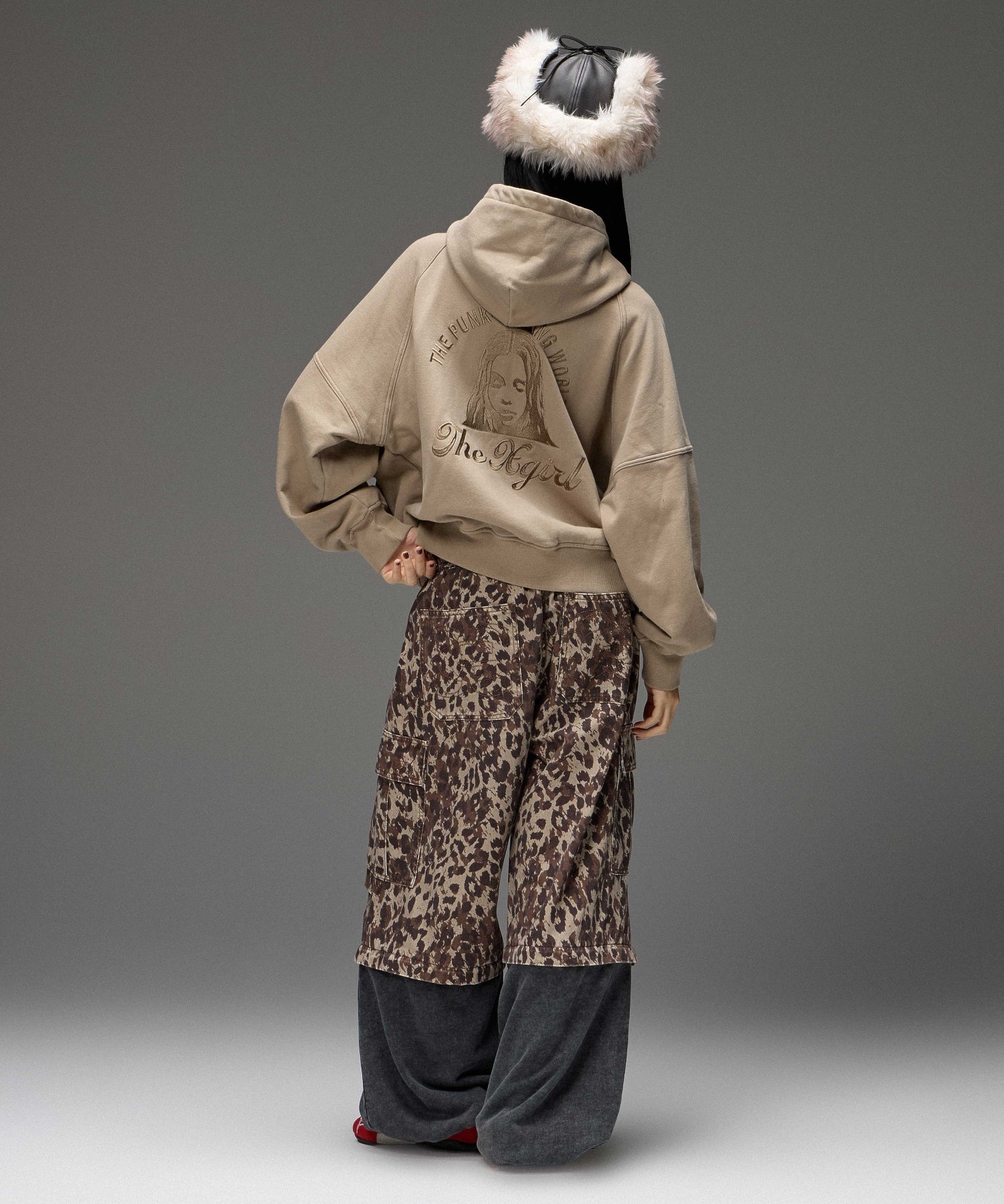 JERSEY MIX 2WAY WIDE LEG CARGO PANTS