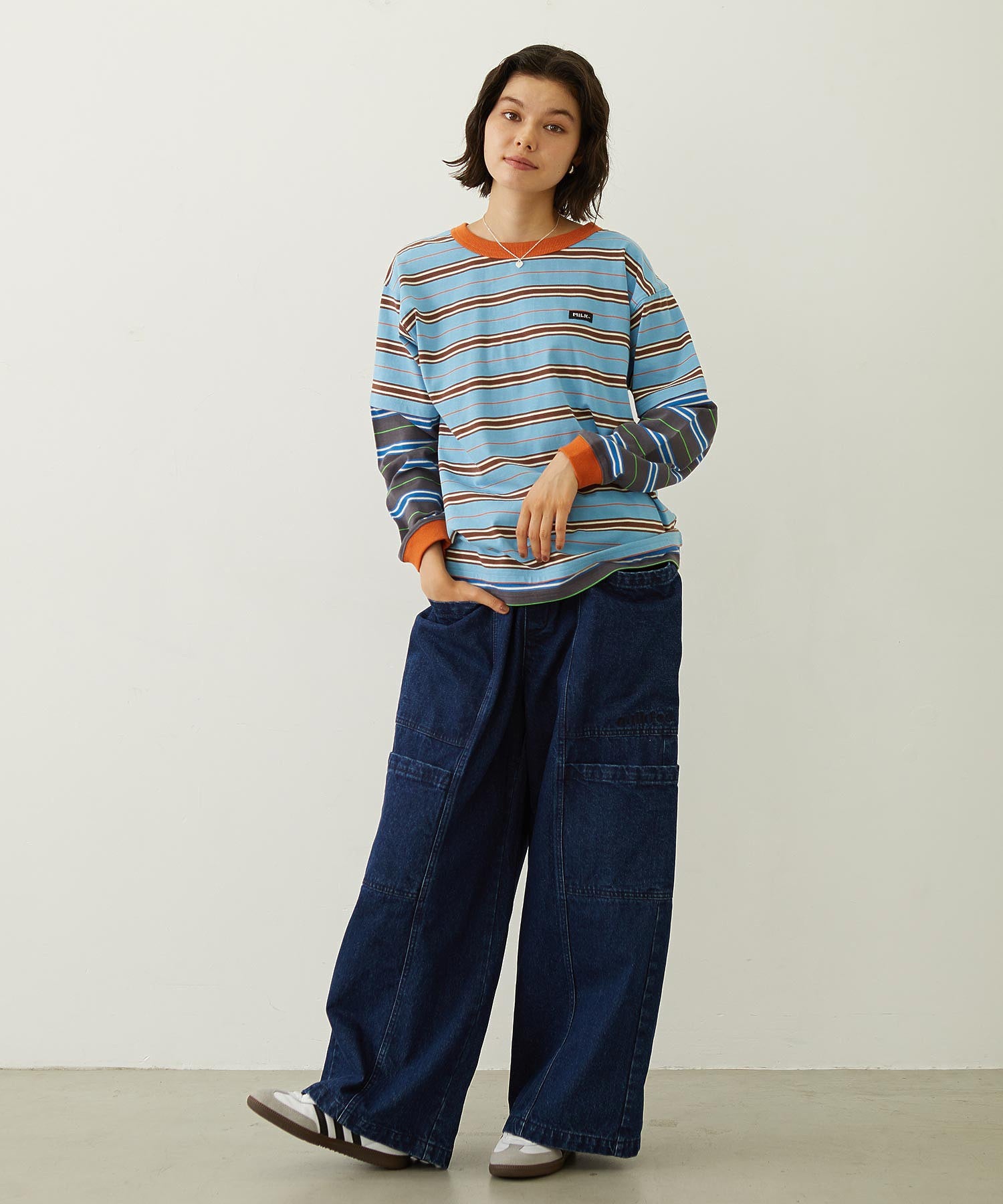 LAYERED LOOK STRIPED TOP