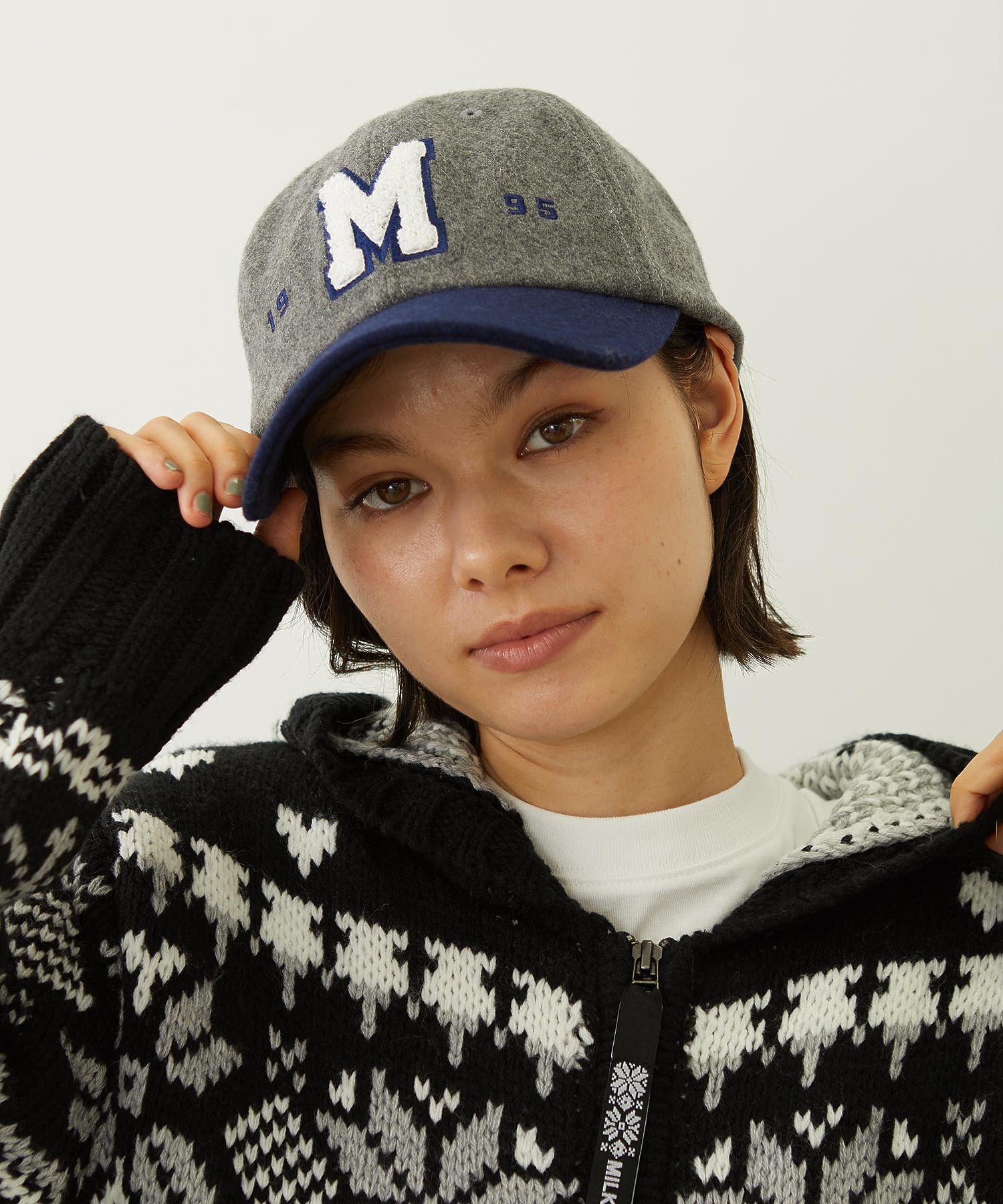 CHENILLE LOGO EMBROIDERY MELTON CAP