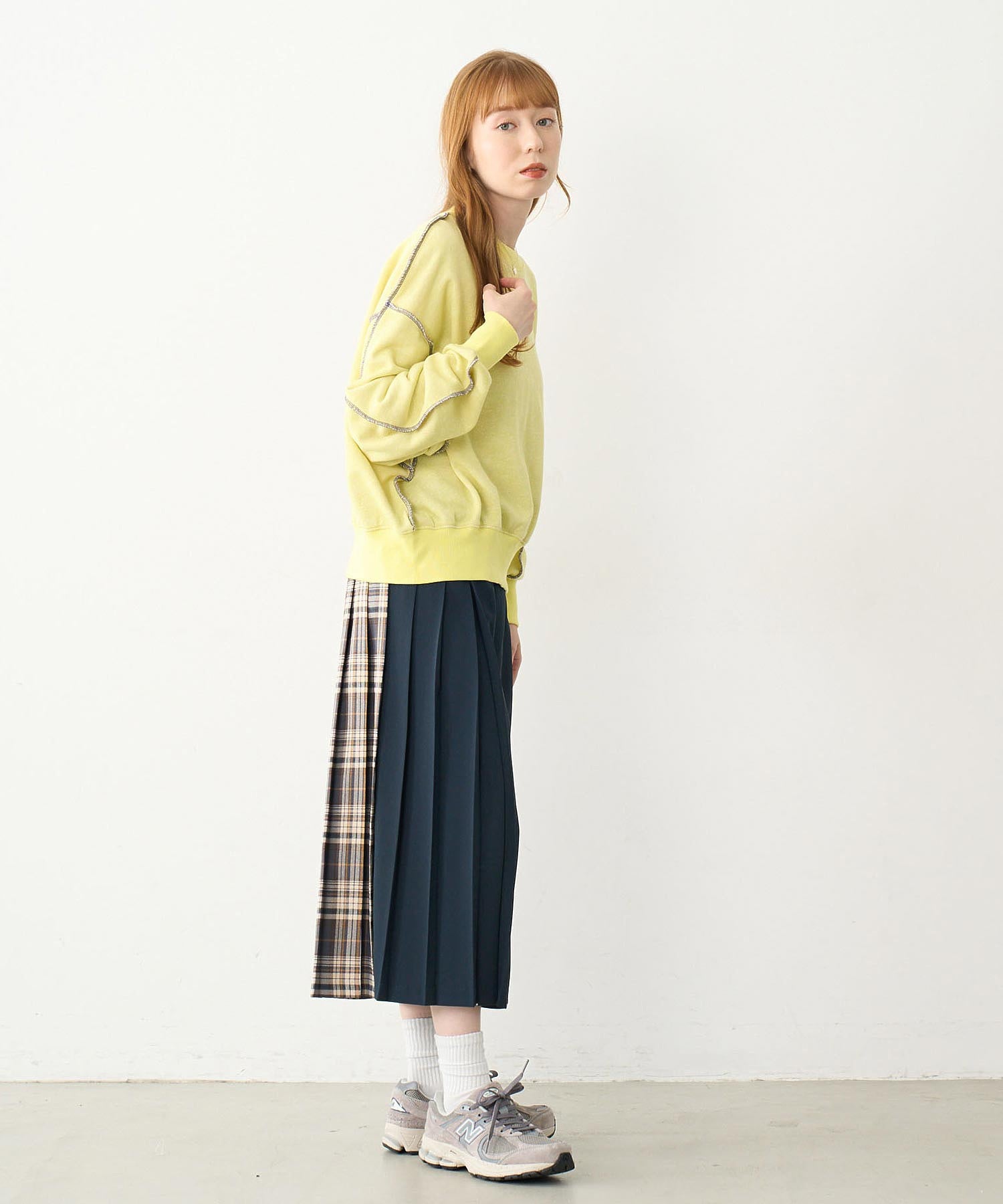 PLAID PANEL SKIRT