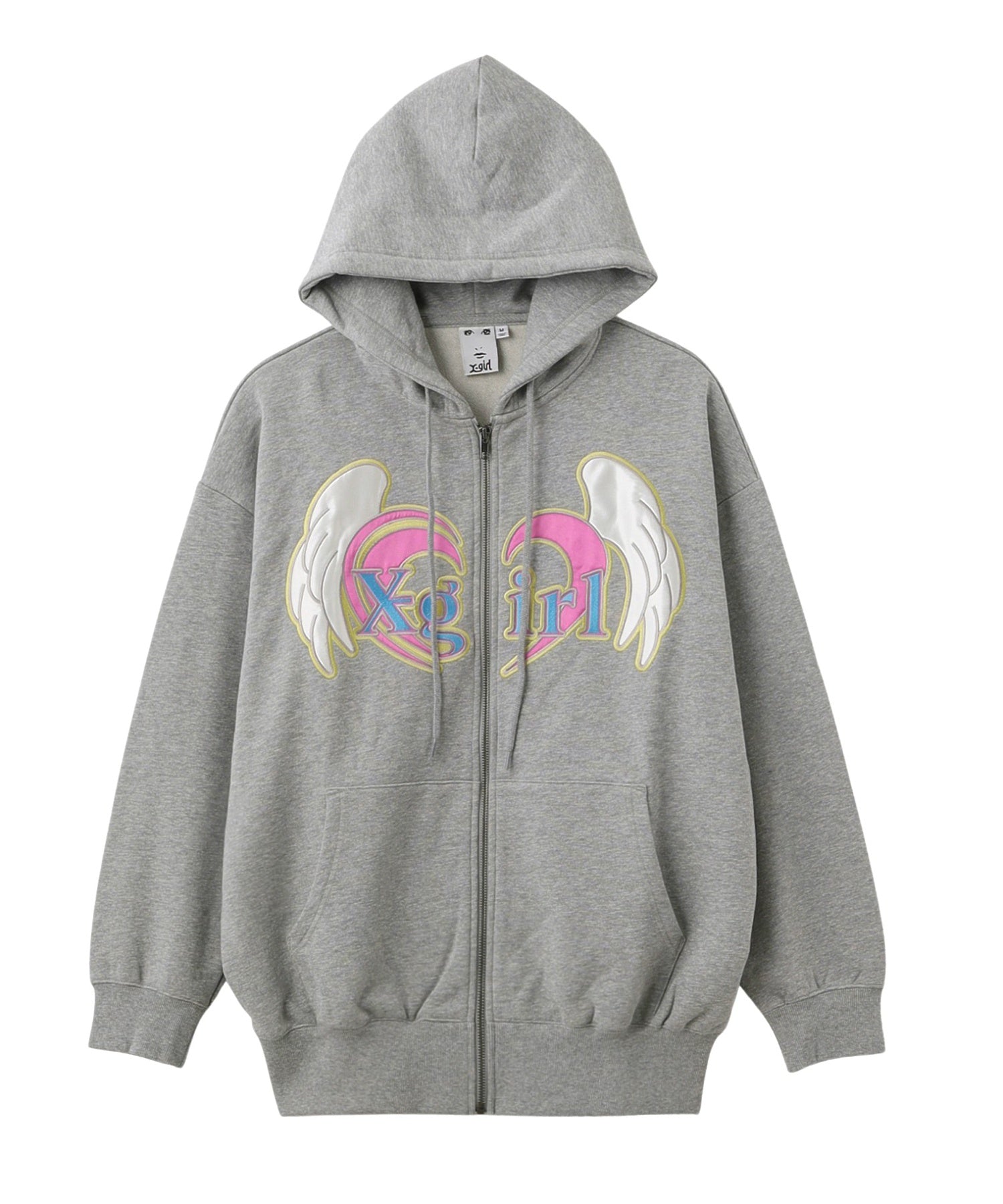 HEART AND WING ZIP UP SWEAT HOODIE