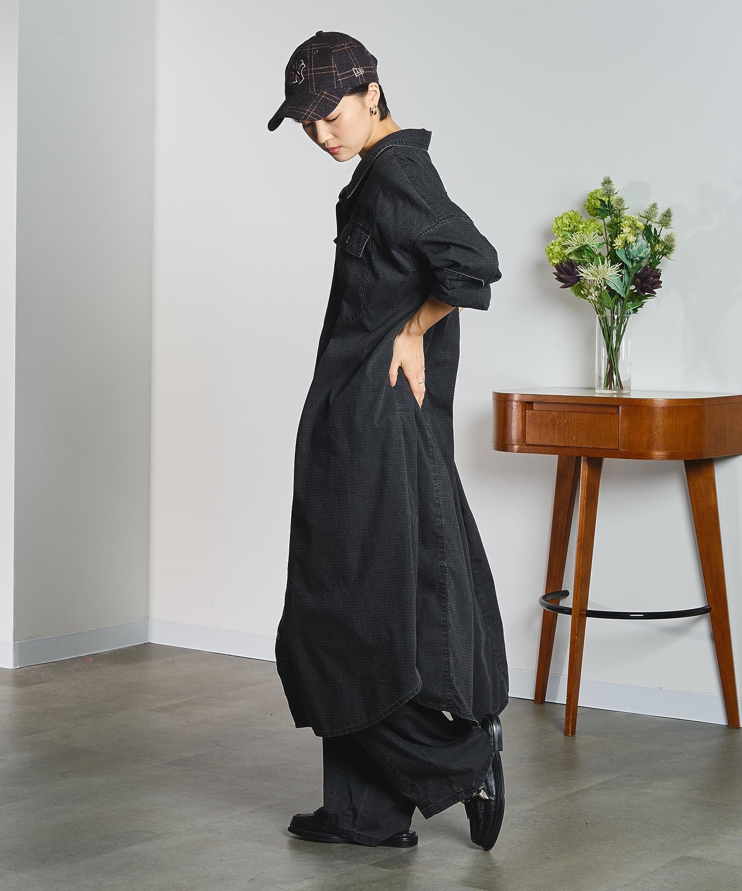 RIP STOP WORK POCKET SHIRT DRESS