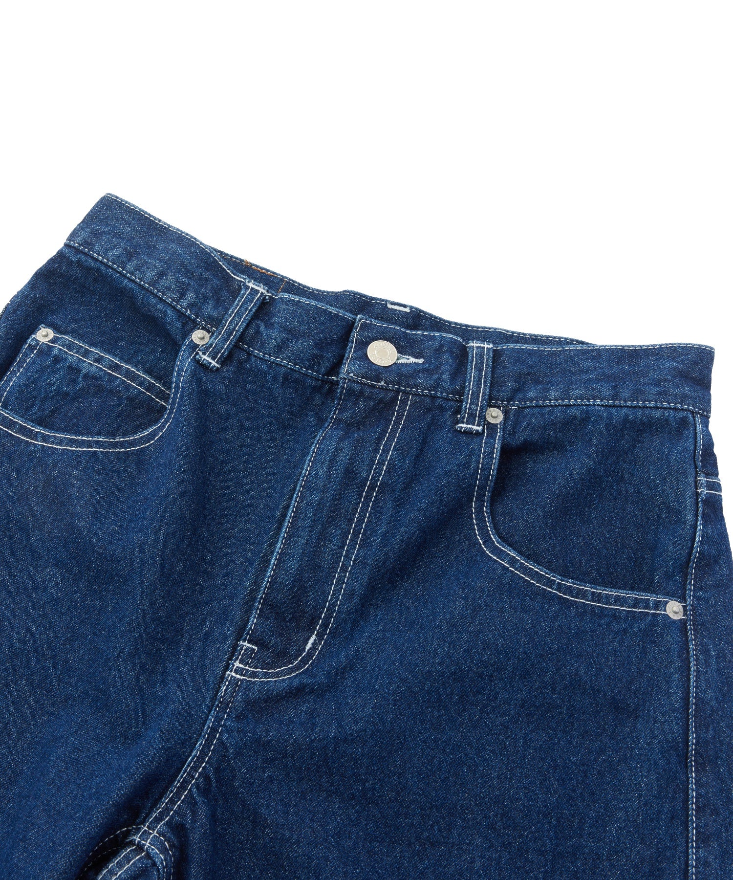 LOGO MARK STITCHED DENIM PANTS
