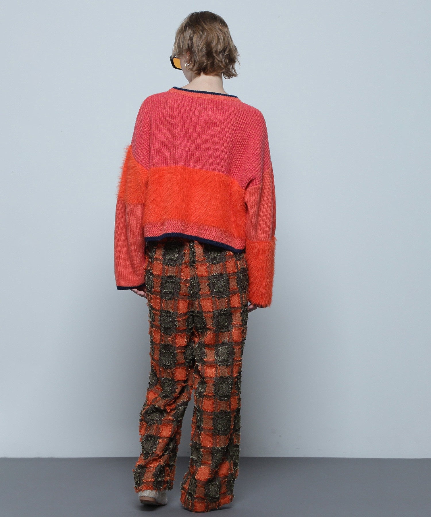 チェックイージーパンツ