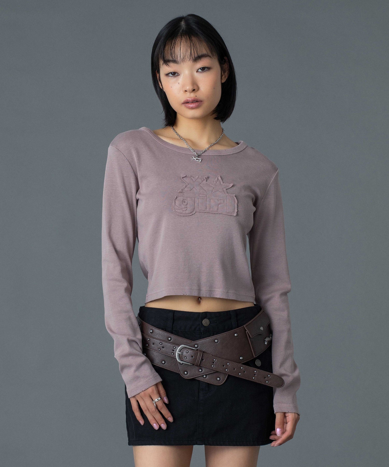 STUDDED THICK BELT
