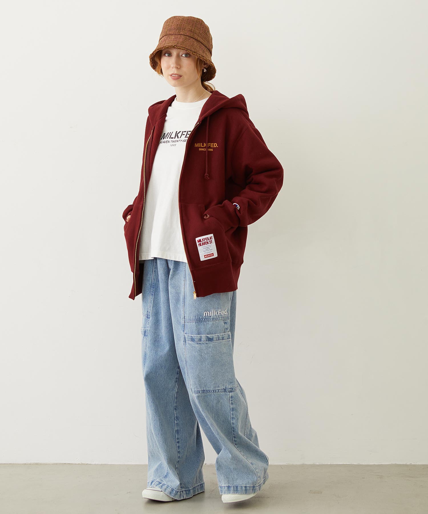 TWEED FRINGE BUCKET HAT