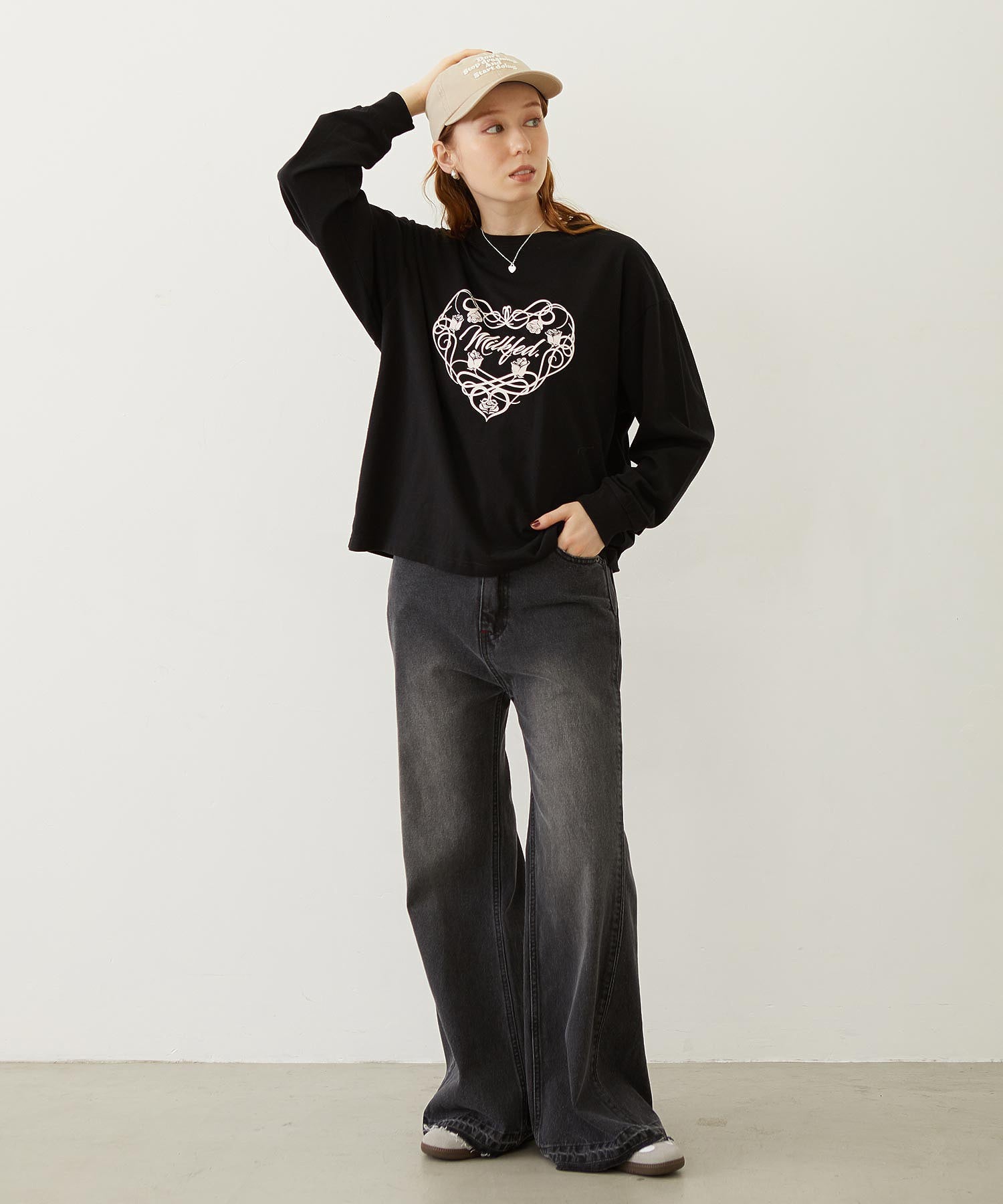 HEART AND ROSE L/S TEE