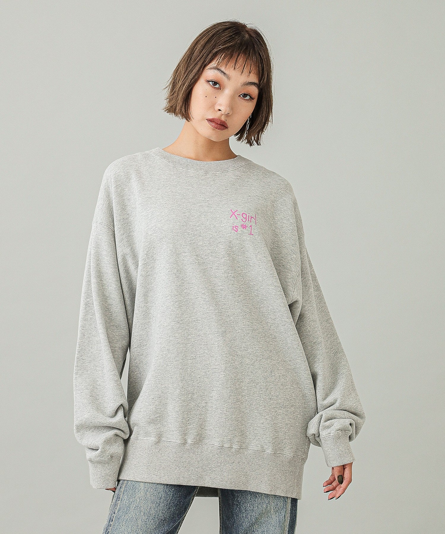 X-girl FLAG BIG SWEAT TOP