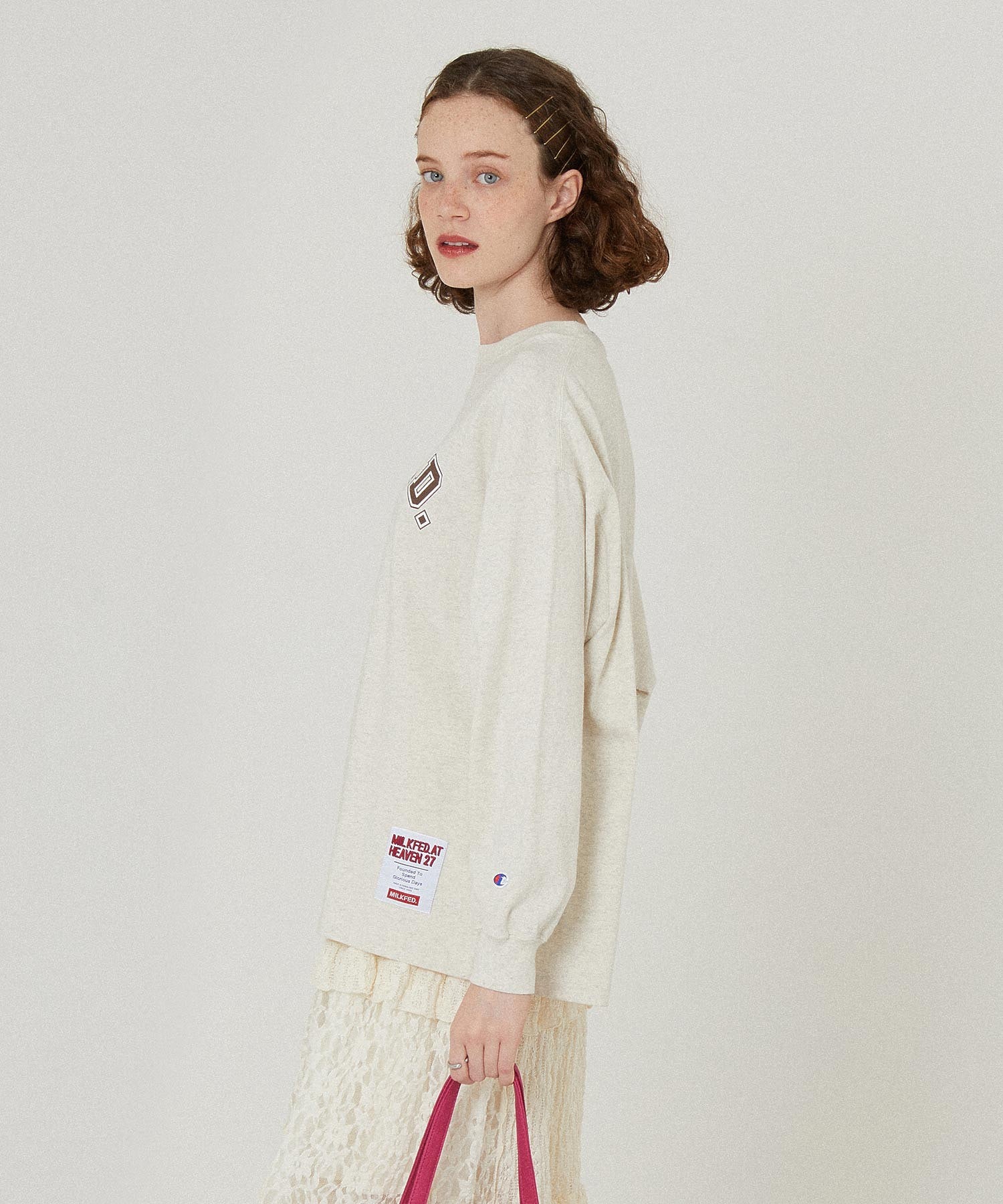 MILKFED.×CHAMPION LS TEE