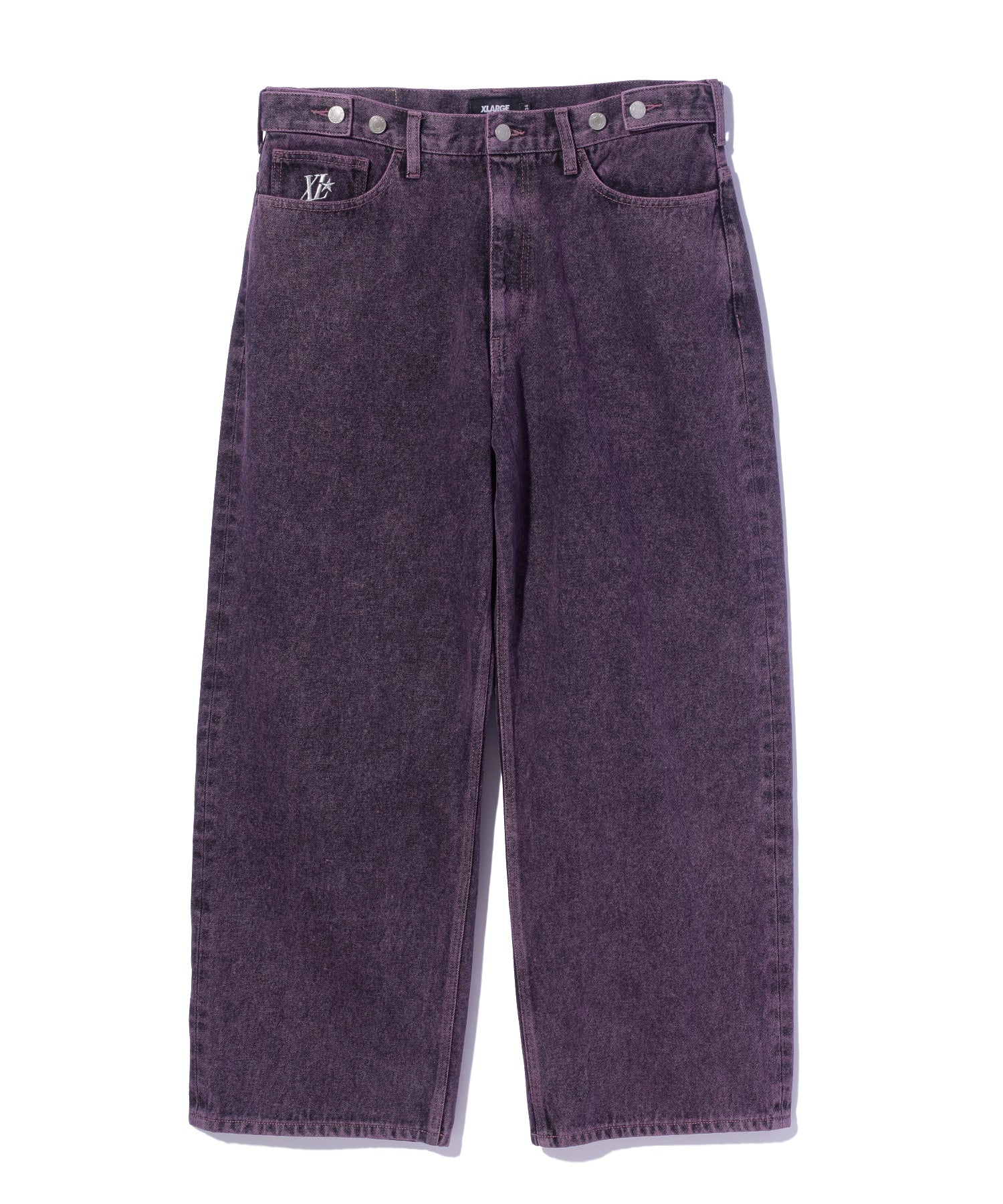 EMBOSSED DENIM PANTS