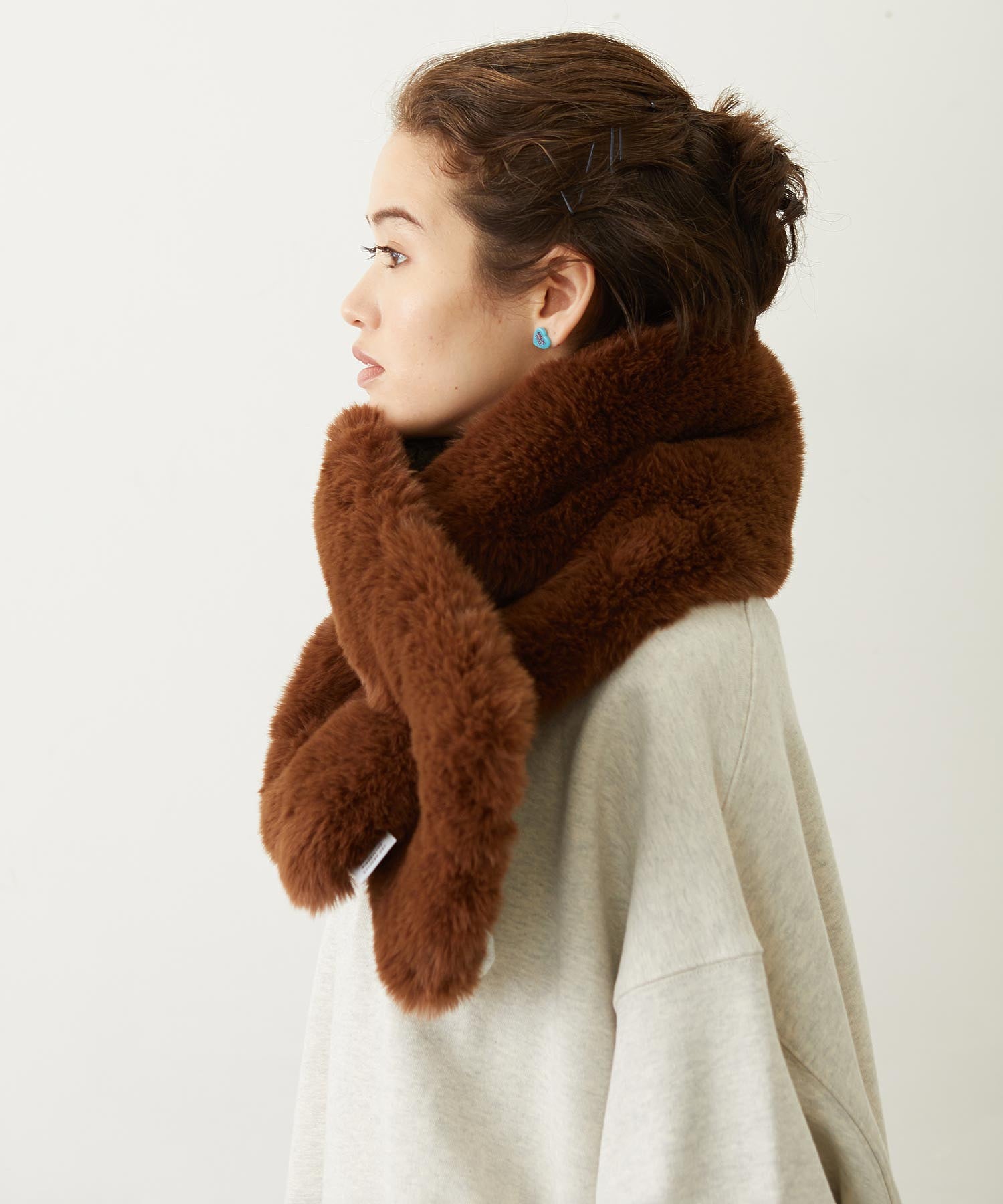 CHERRY QUILTED REVERSIBLE NYLON SCARF