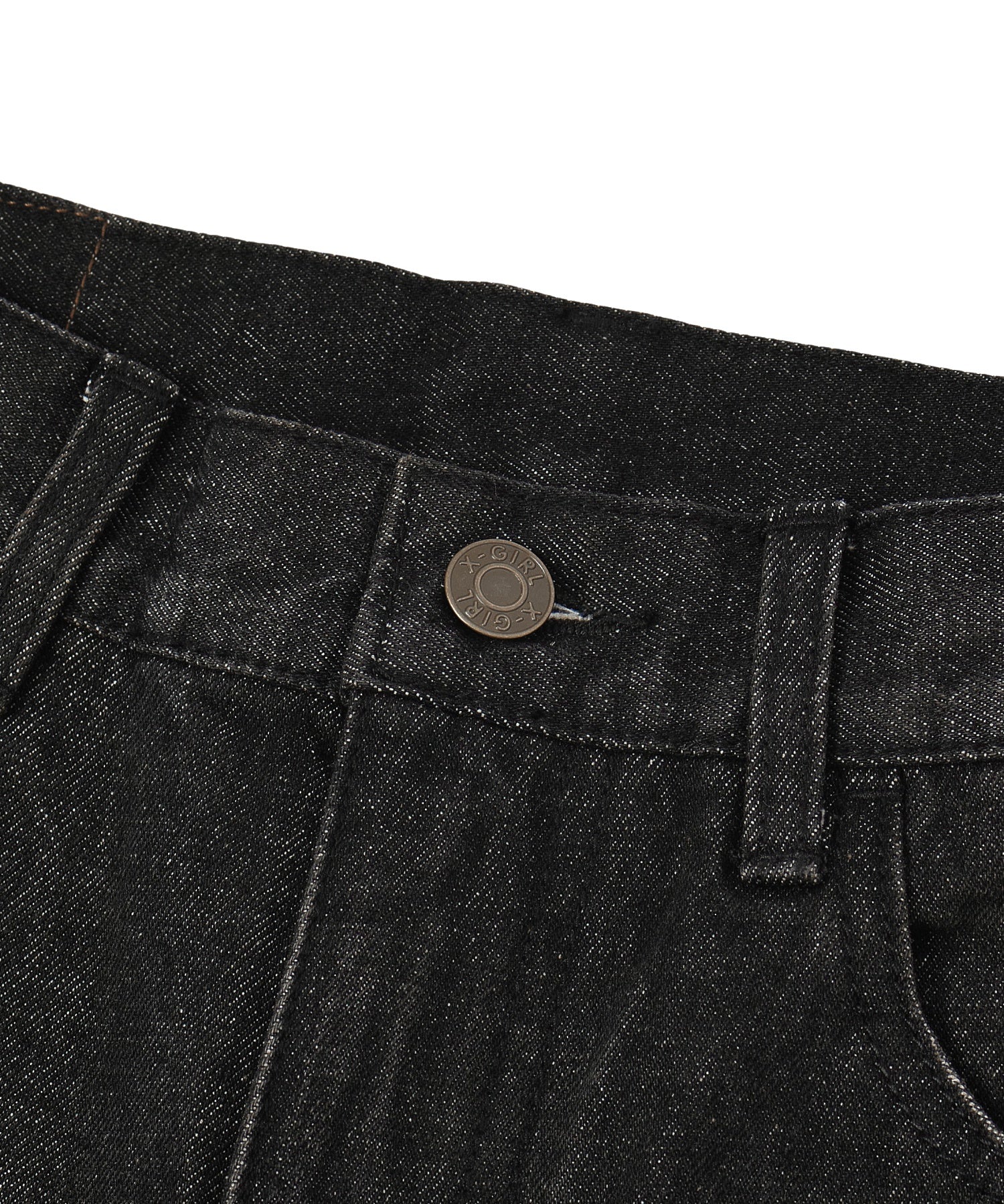 WAXED DENIM SHORTS