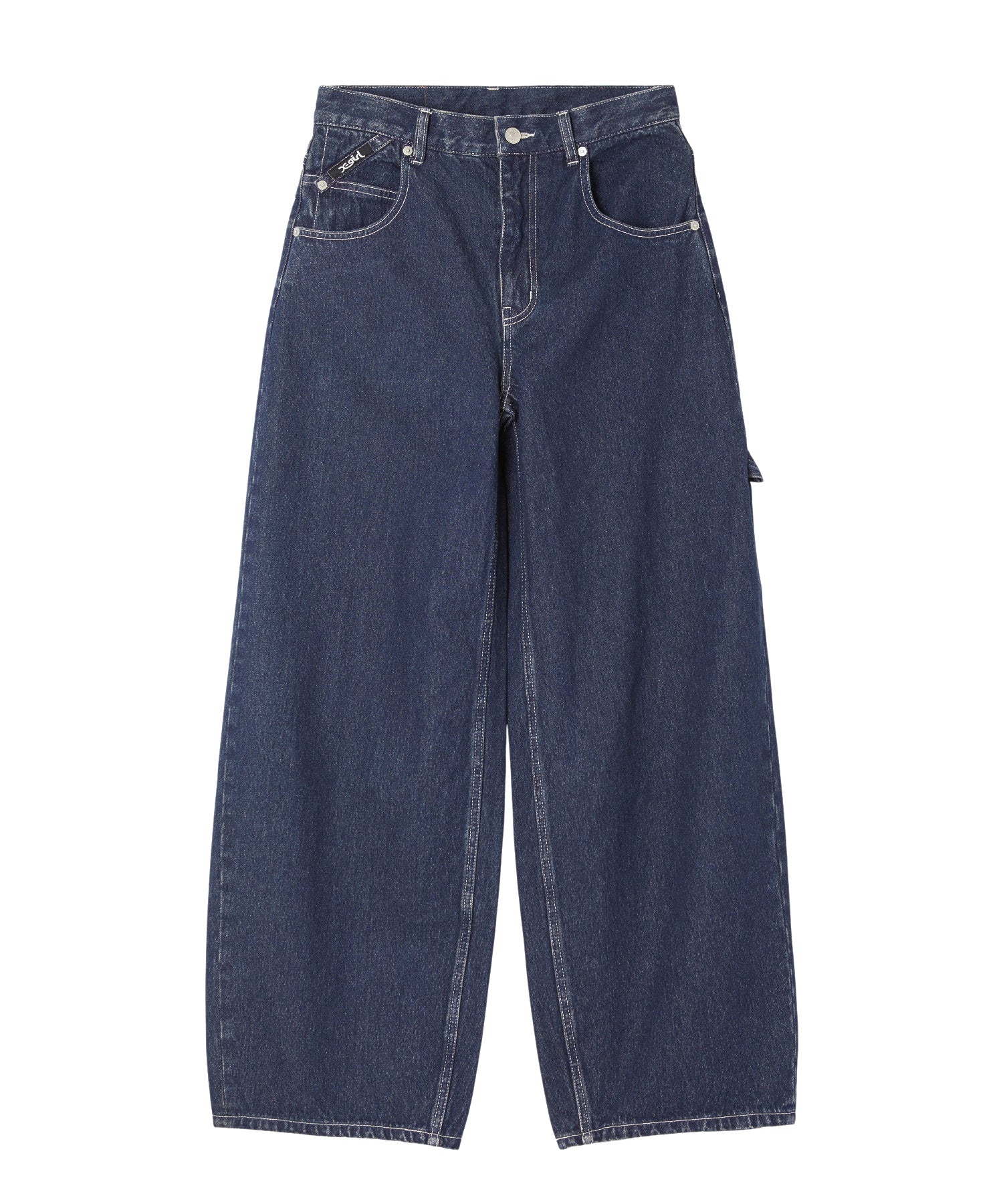 LOOP WITH BUCKLE WIDE LEG DENIM PANTS
