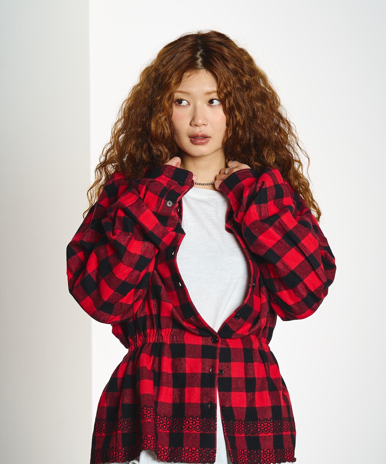 【ROSE BUD別注】INDIA IS BEAUTIFUL and ROSE BUD/FLANNEL 2WAY SHIRT