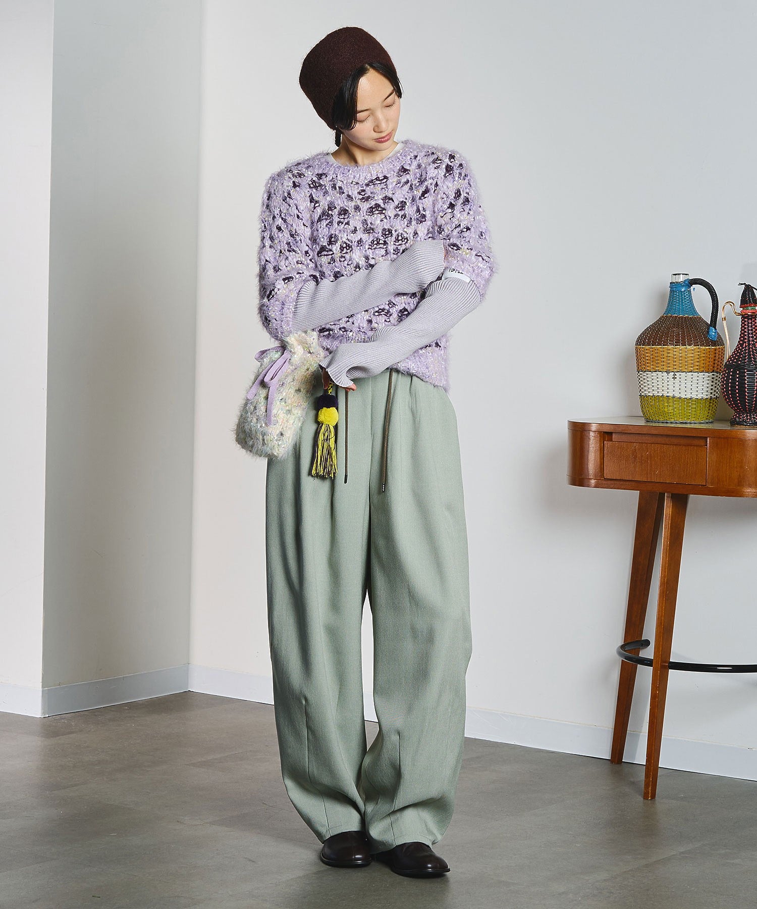mici/MESH KNIT SHOULDER BAG