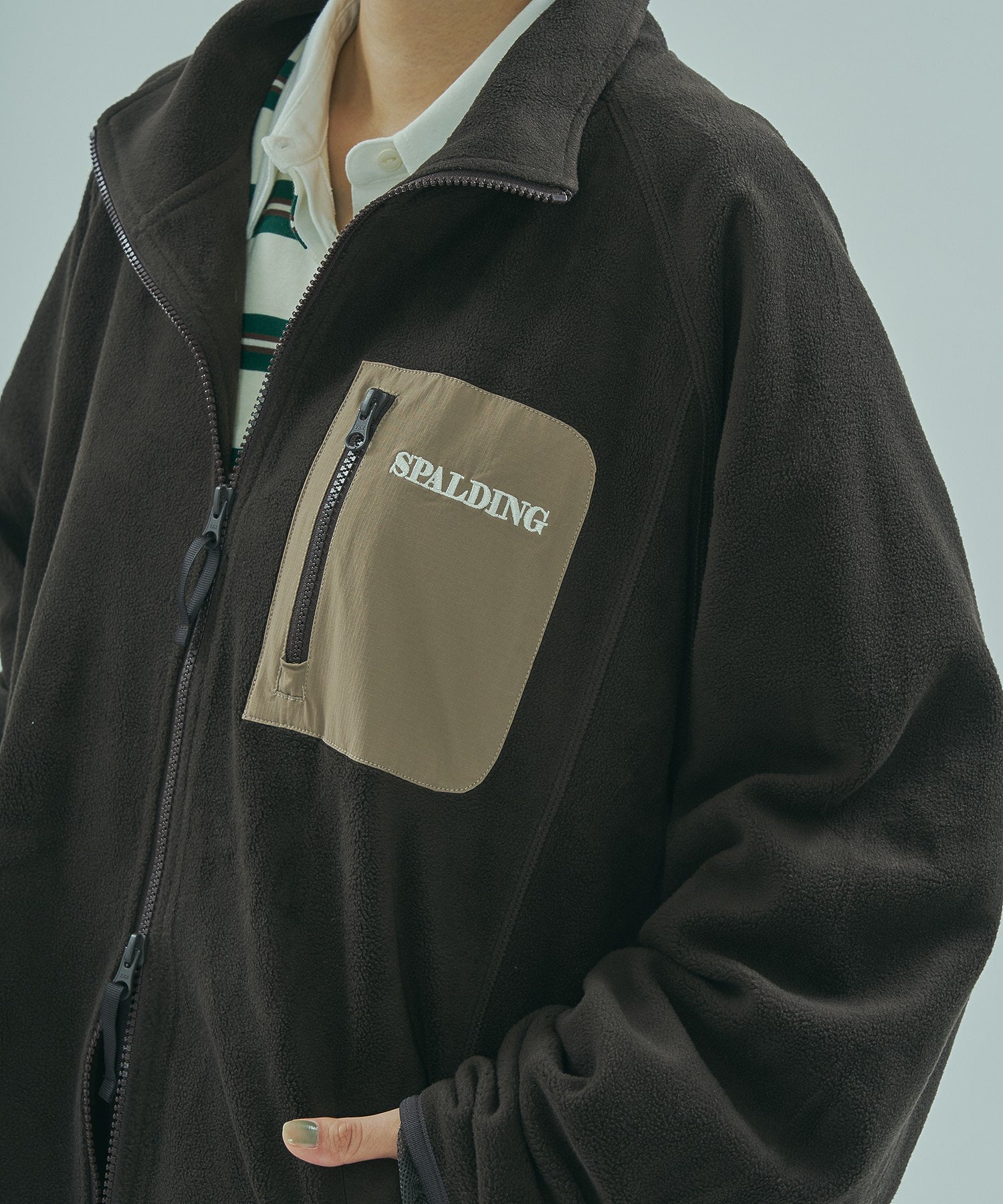 SPALDING x ROSE BUD FLEECE JACKET