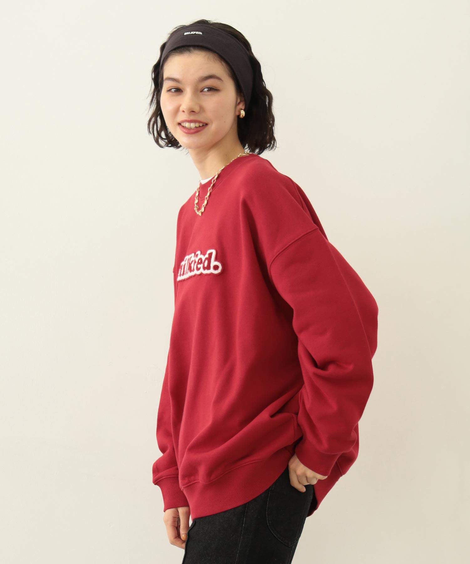 COOPER LOGO WIDE CREW SWEAT TOP