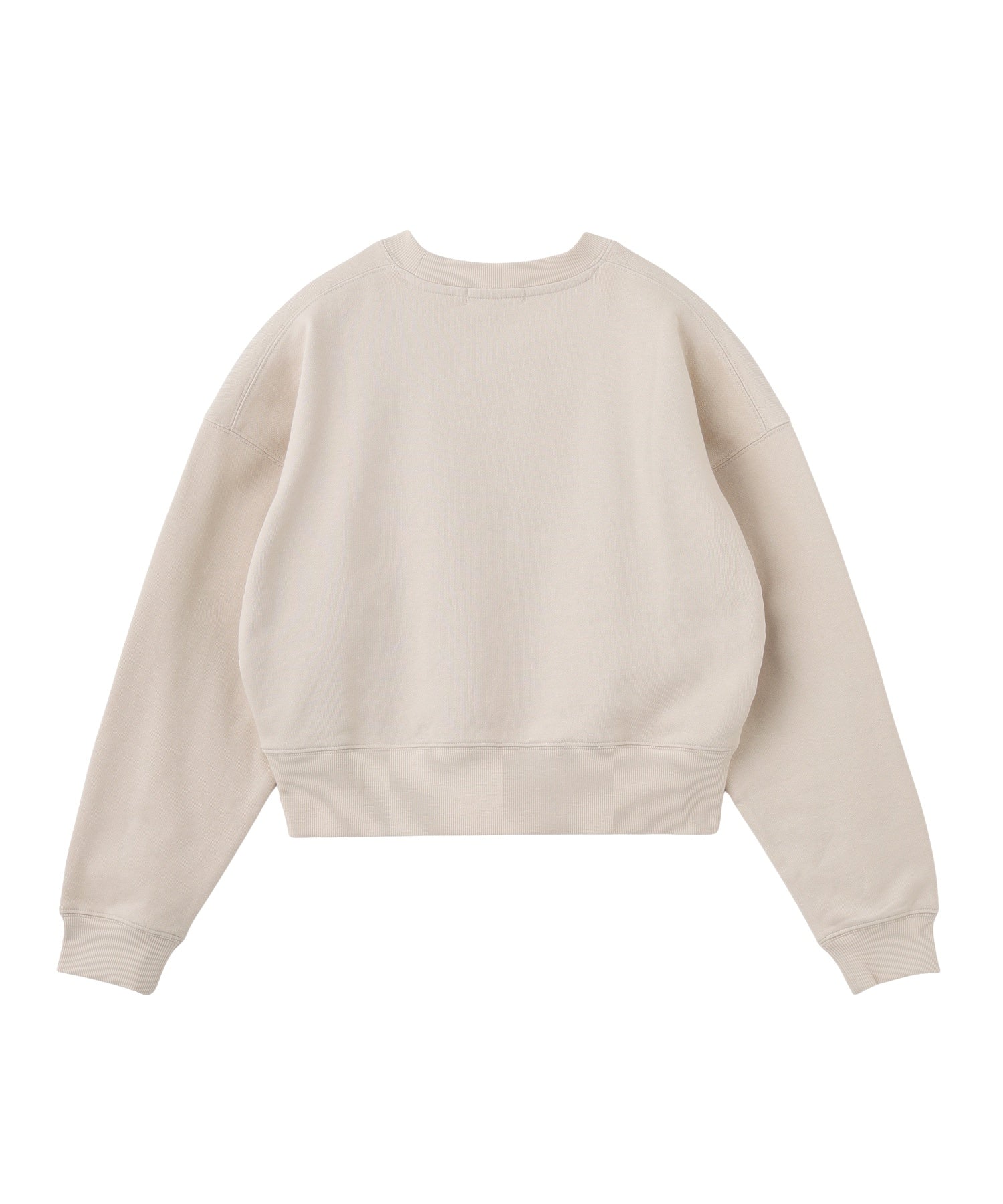 THREE-TIERED LOGO CLEAR PRINT SHORT CREW SWEAT
