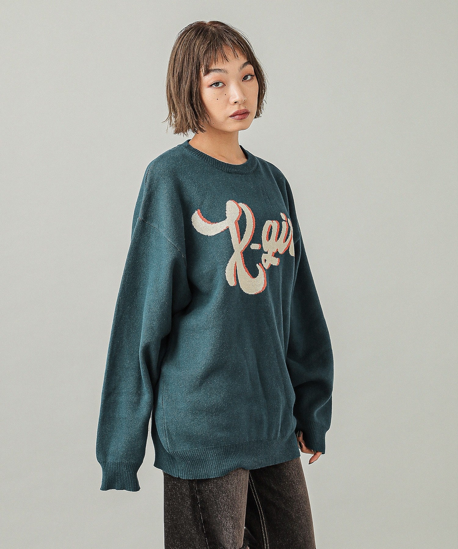 LOGO JACQUARD KNIT TOP