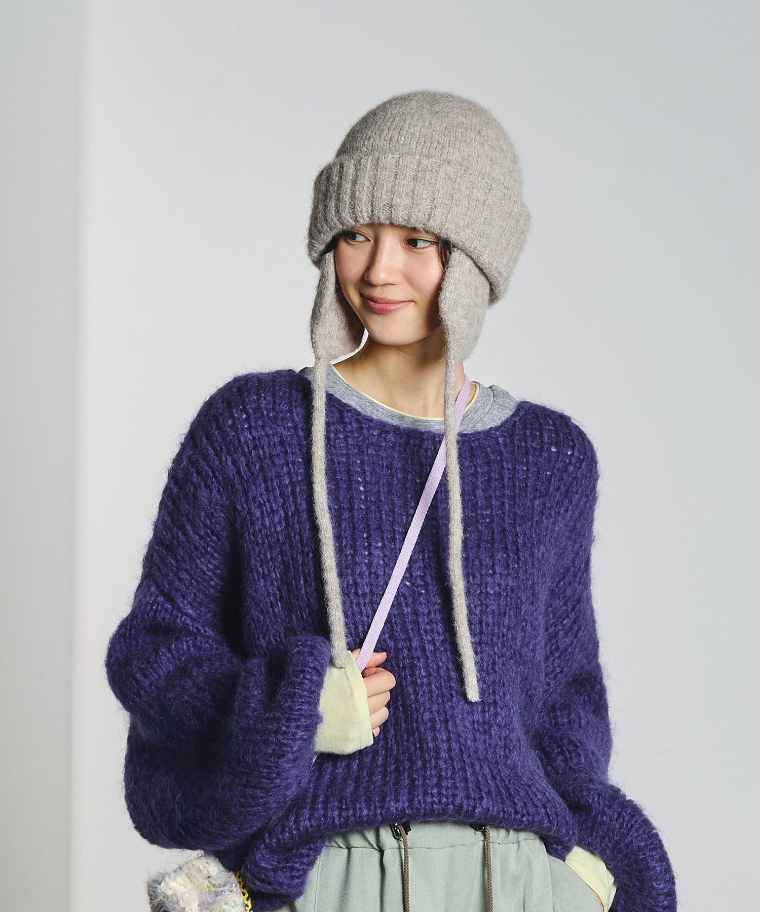 【ROSE BUD別注】EAR FLAP KNIT CAP