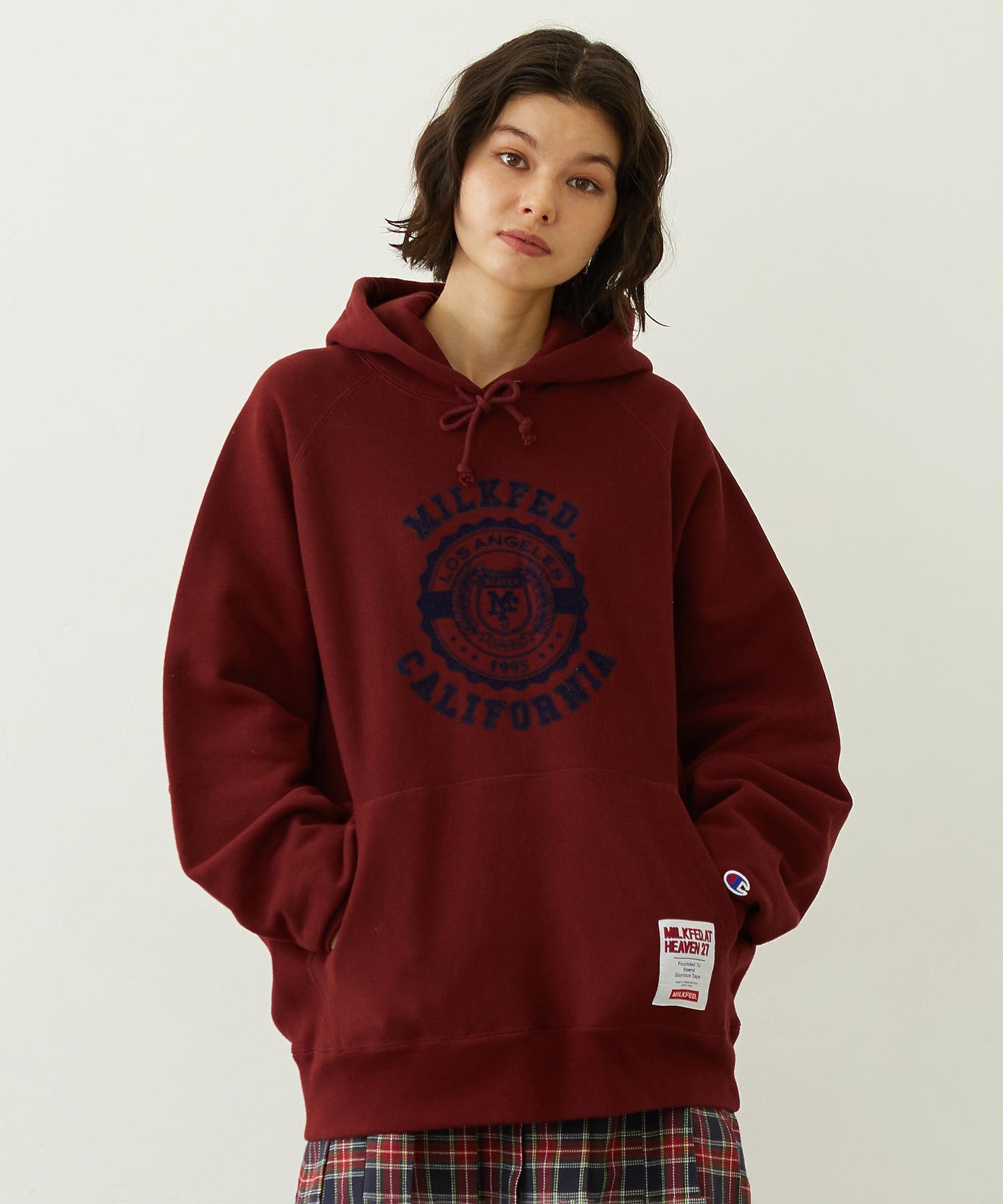 MILKFED. × CHAMPION COLLEGE LOGO SWEAT HOODIE