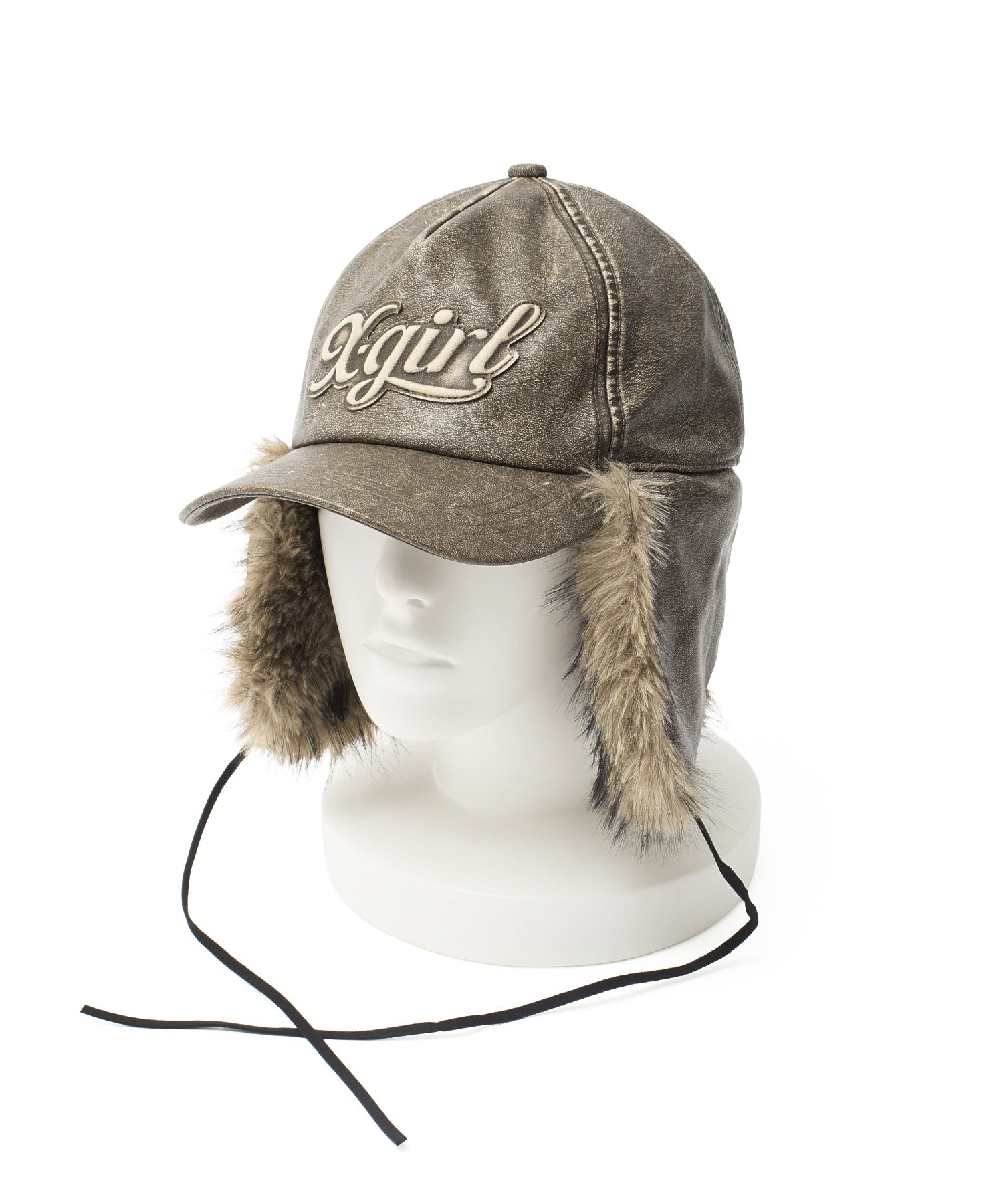 EMBOSSED LOGO PATCH EARFLAP CAP