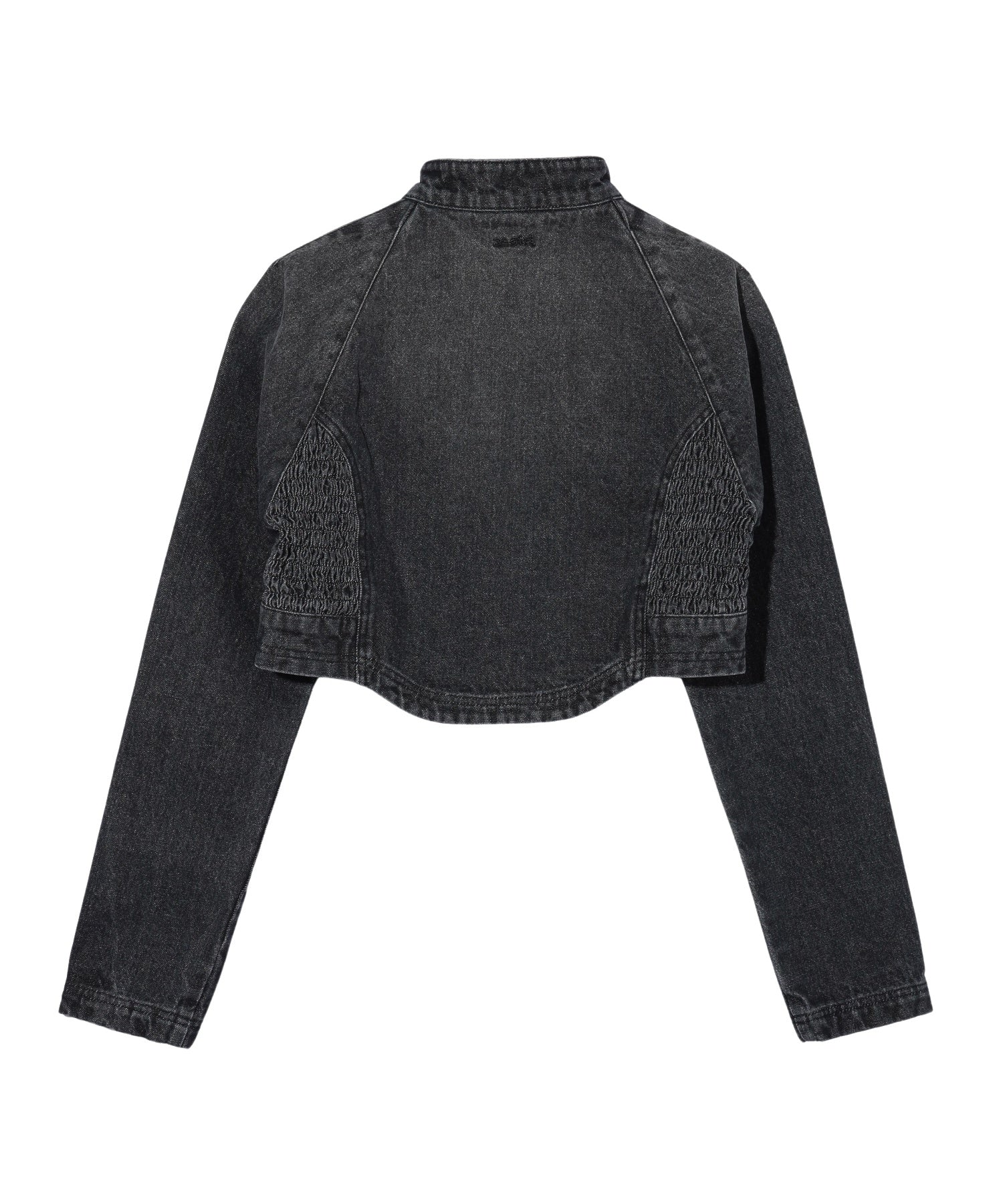 ZIP UP STAND COLLAR DENIM JACKET