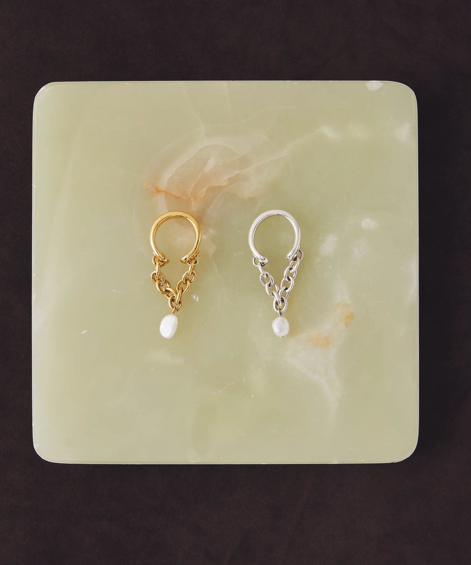 loni/IVY PEARL CHAIN RING