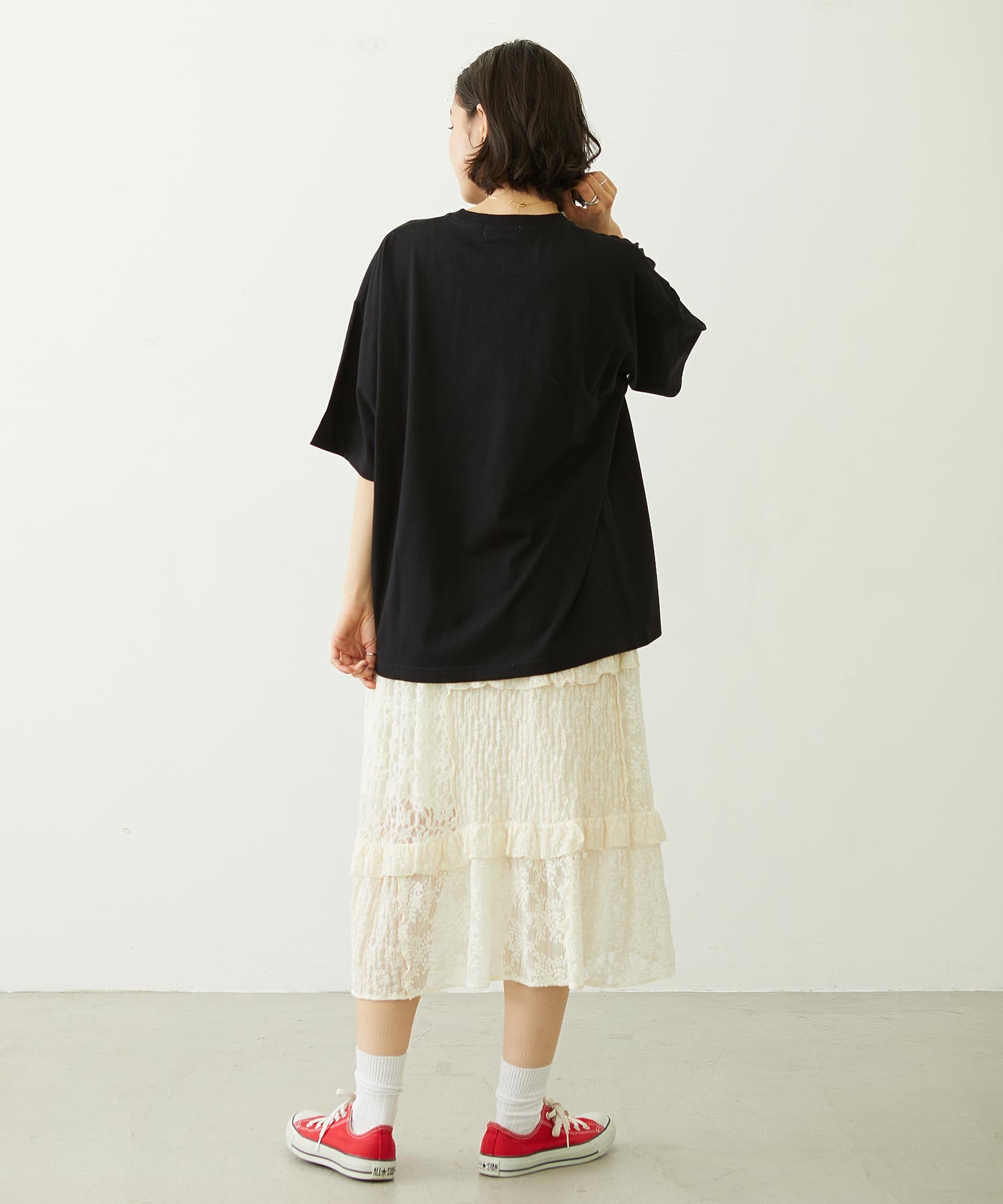 LACE FRILL DIRNDL SKIRT