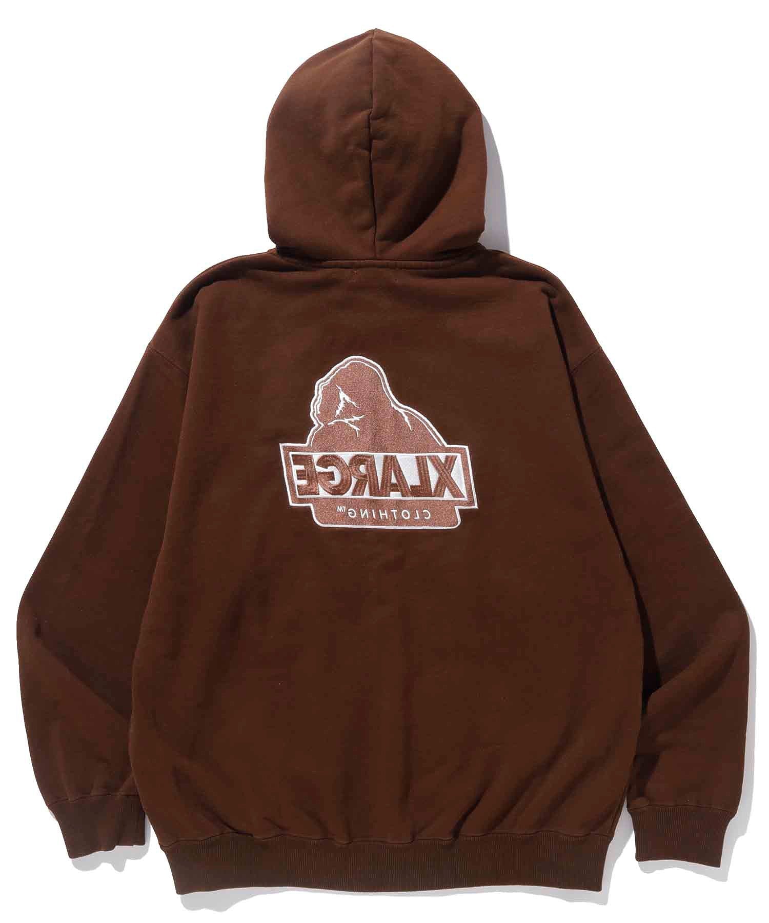 BACKSIDE SLANTED OG ZIP HOODED SWEATSHIRT