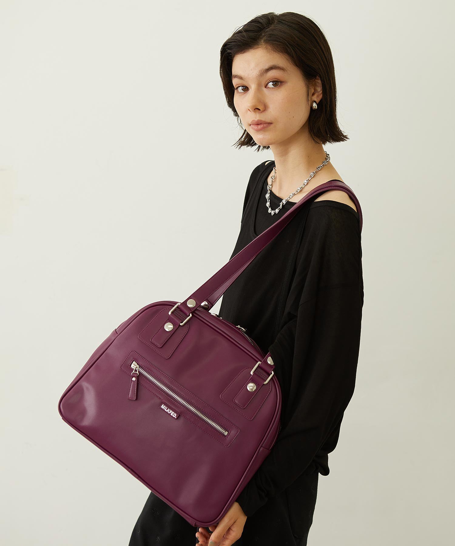 HEART CHARM BOSTON BAG