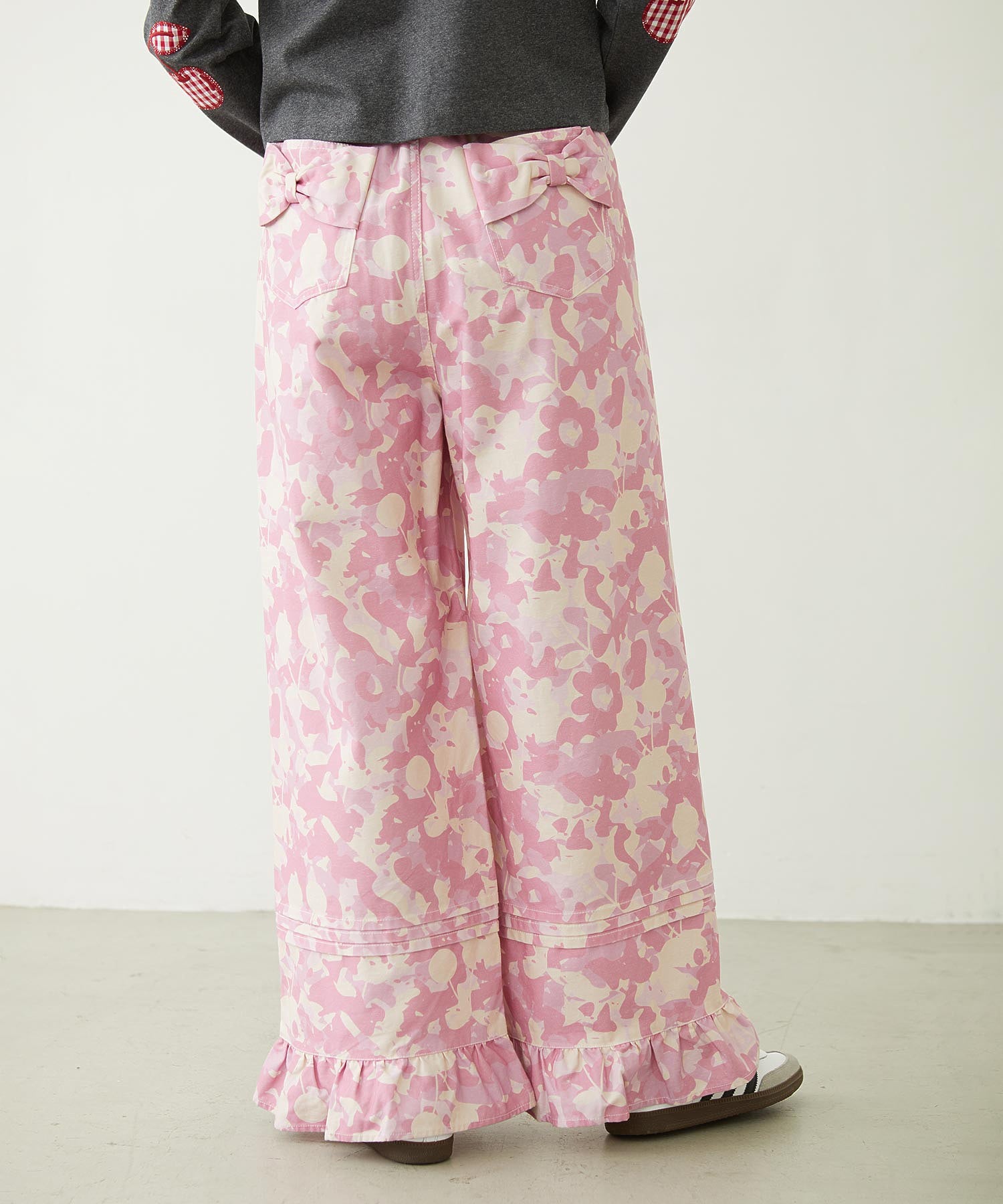 FRILL HEM CAMO PANTS