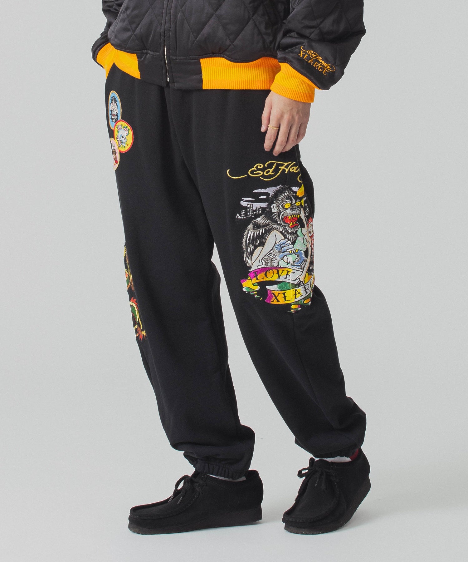 XLARGE×ED HARDY SWEAT PANTS