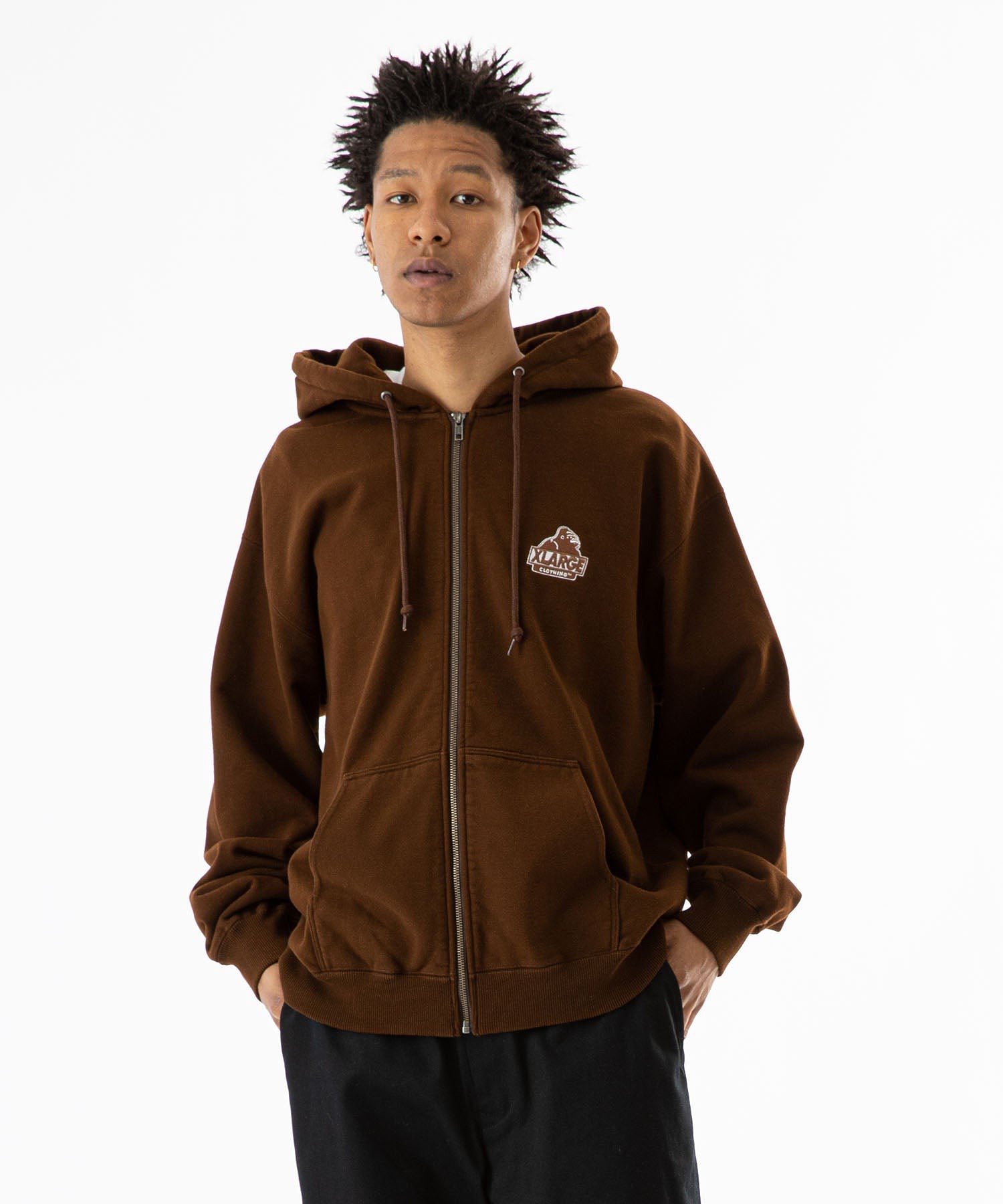 BACKSIDE SLANTED OG ZIP HOODED SWEATSHIRT XLARGE – calif
