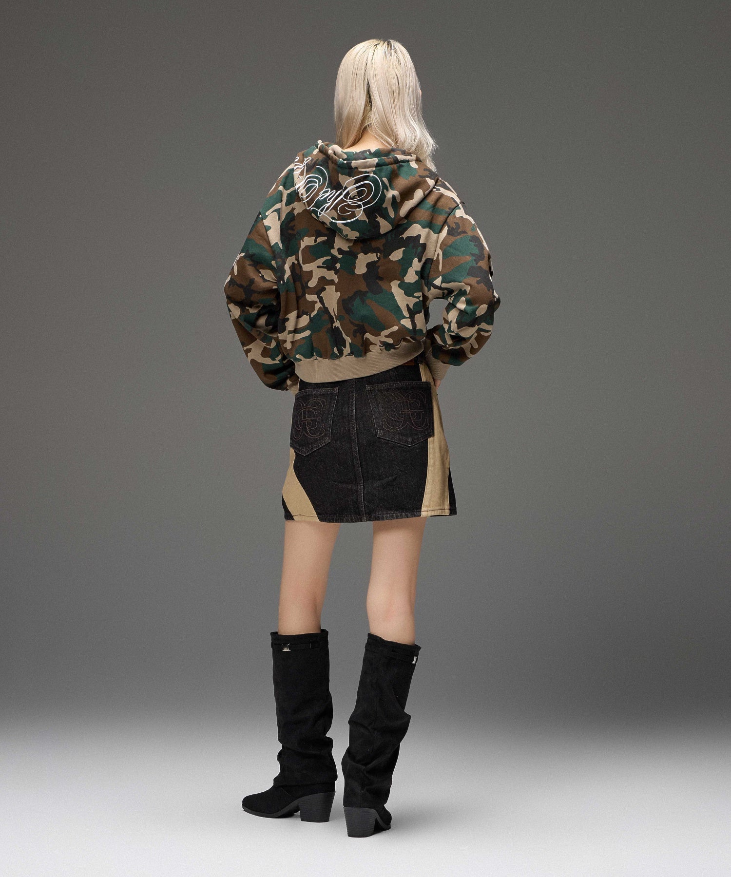 ALL OVER PRINT COMPACT ZIP UP SWEAT HOODIE