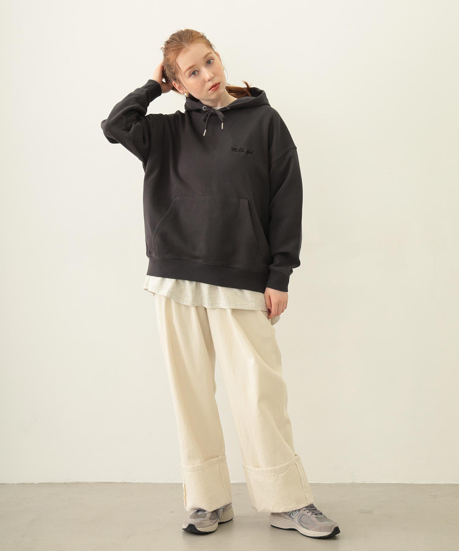 ICING LOGO WIDE SWEAT HOODIE